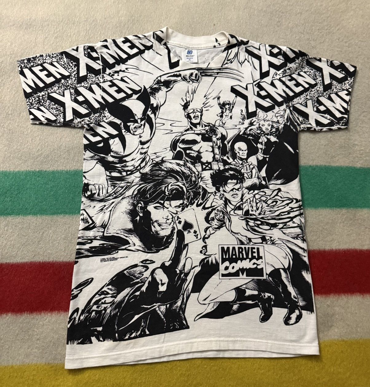 Cartoon Network × Marvel Comics Vintage 90s 1993 Marvel Xmen AOP Shirt Youth XL Adult Small Size US S / EU 44-46 / 1 - 1 Thumbnail