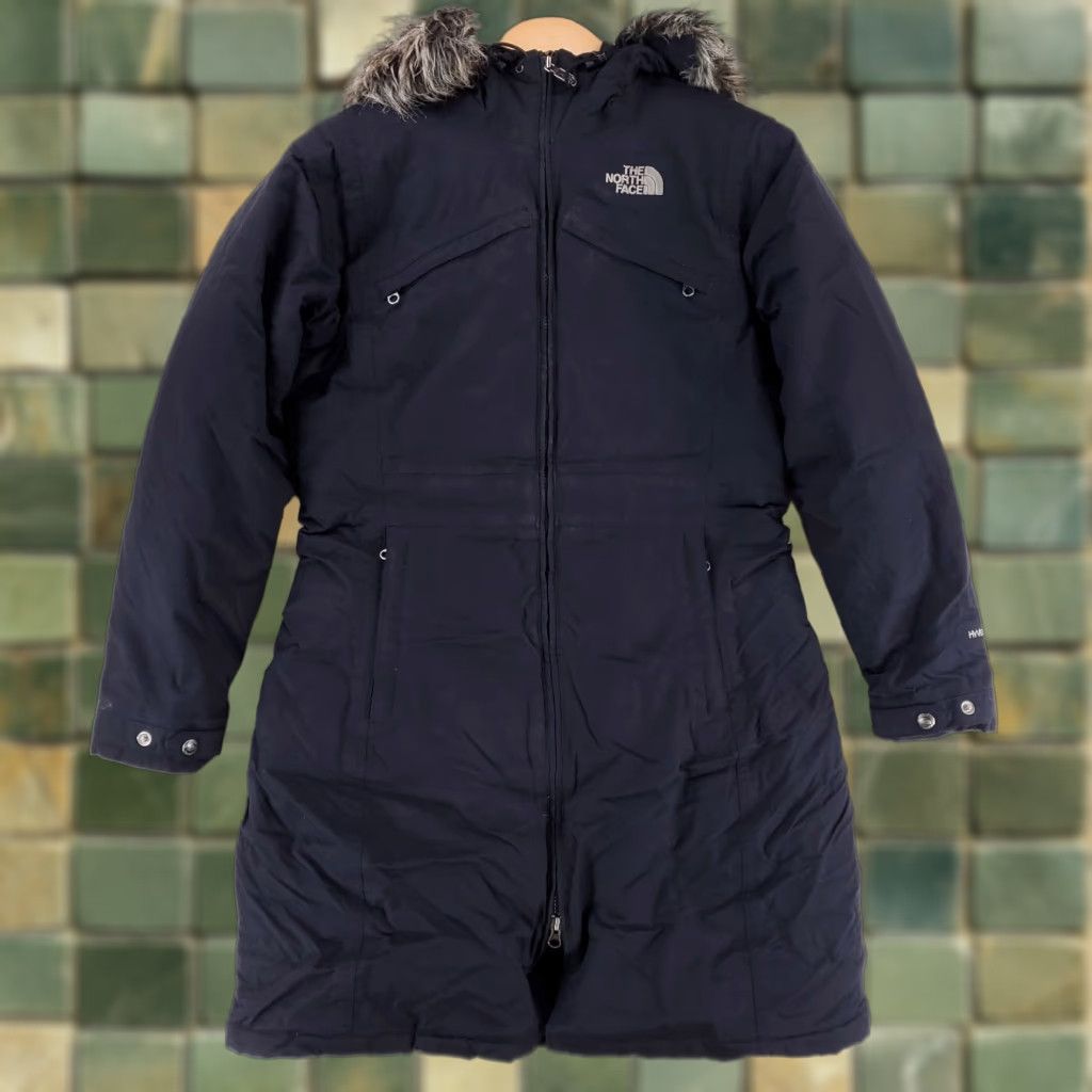 The North Face The North Face Coat Womens M Black Goose Down Hyvent Hooded Full Length Winter Parka Size M / US 6-8 / IT 42-44 - 1 Thumbnail
