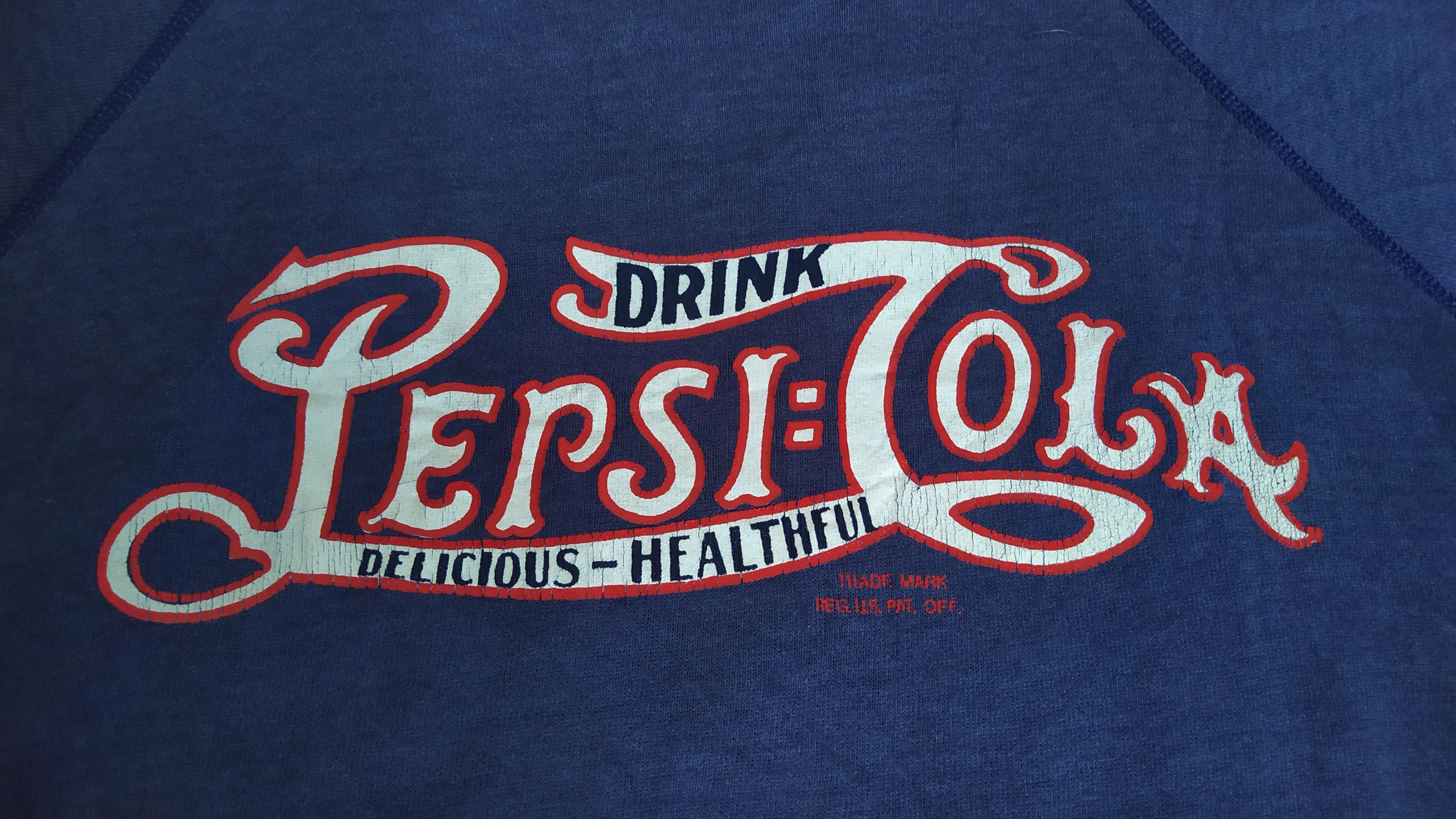 Pepsi Authentic Vintage 1980s Pepsi-Cola Drink Logo Sweatshirt Size US L / EU 52-54 / 3 - 7 Thumbnail