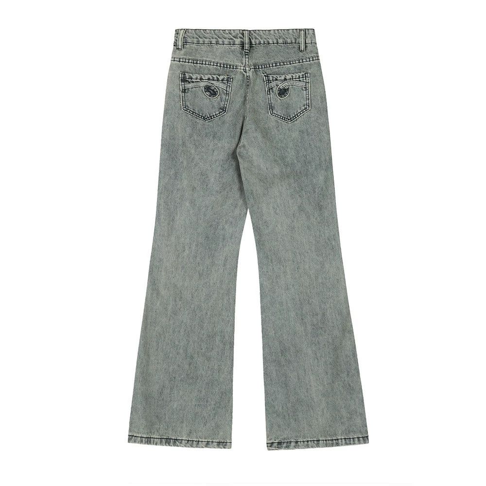 Vintage Men's American loose heavy embroidered flared jeans Size US 32 / EU 48 - 2 Thumbnail