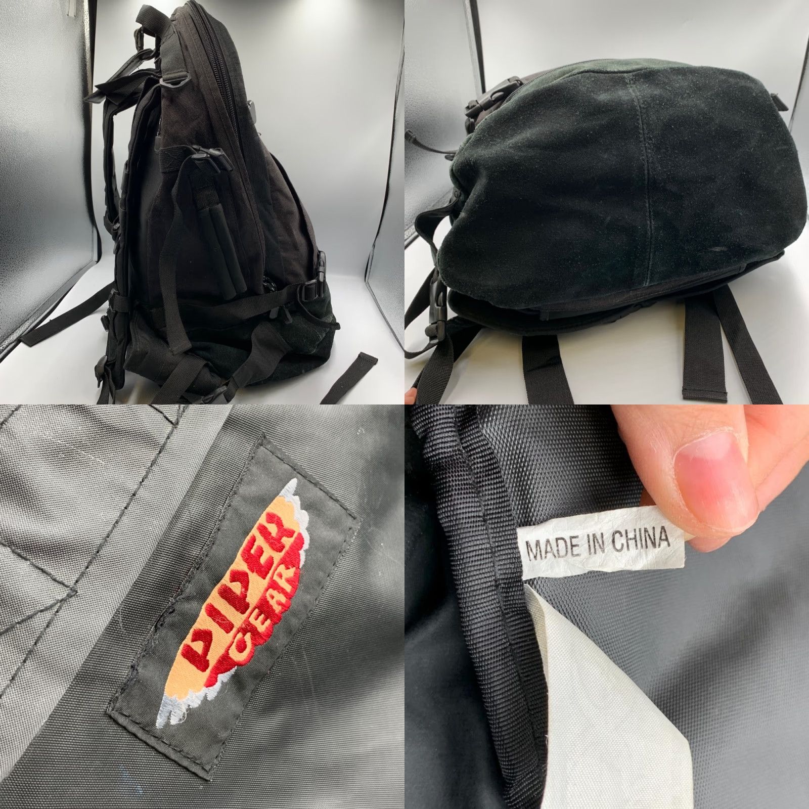 Vintage Piper Gear Backpack Men's Black Adjustable Strap Rucksack Outdoor Bag Size ONE SIZE - 8 Thumbnail