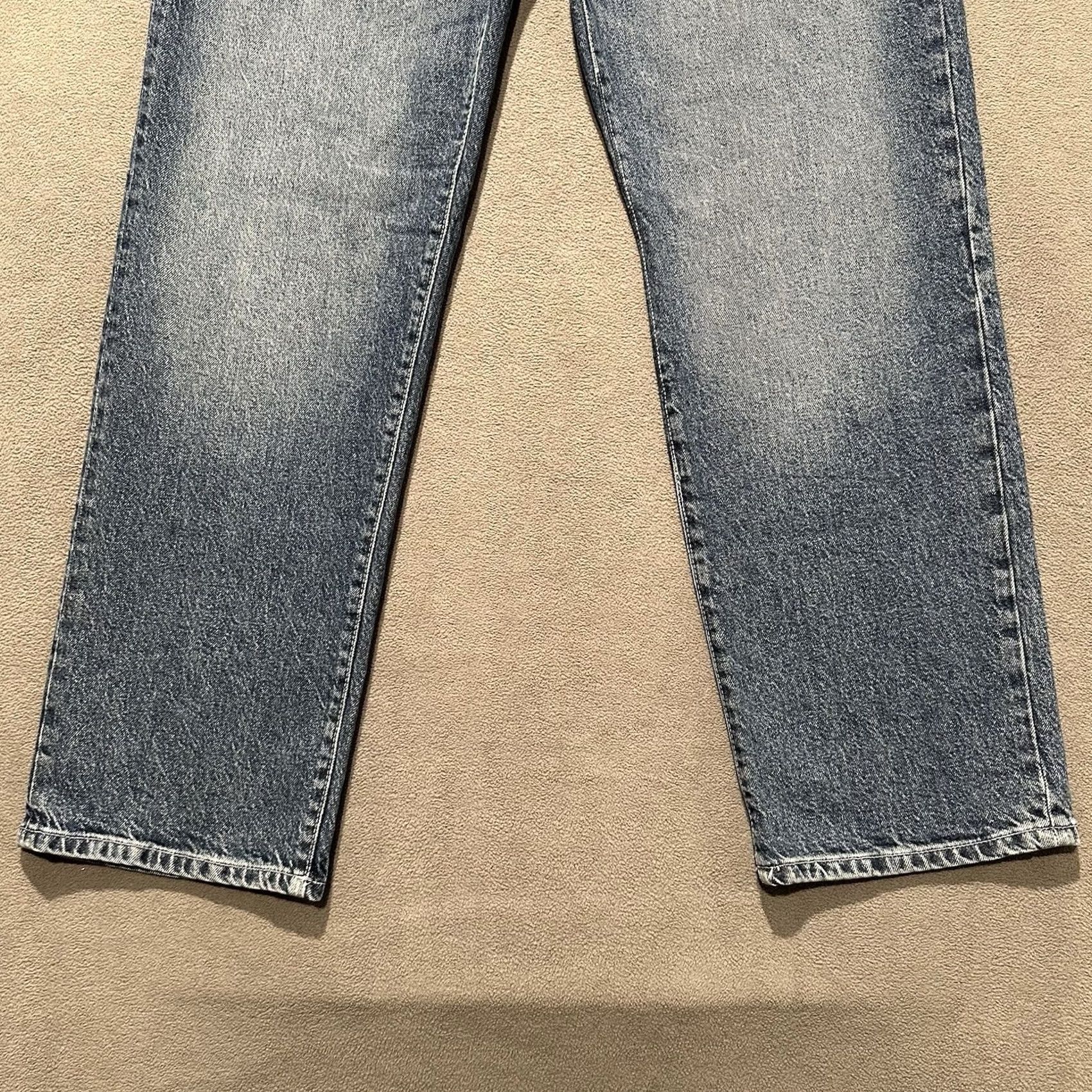 Vintage Aero Jeans Mens 34x32 Blue Denim Relaxed Straight Stretch Casual Stonewash Jeans Size US 34 / EU 50 - 5 Thumbnail