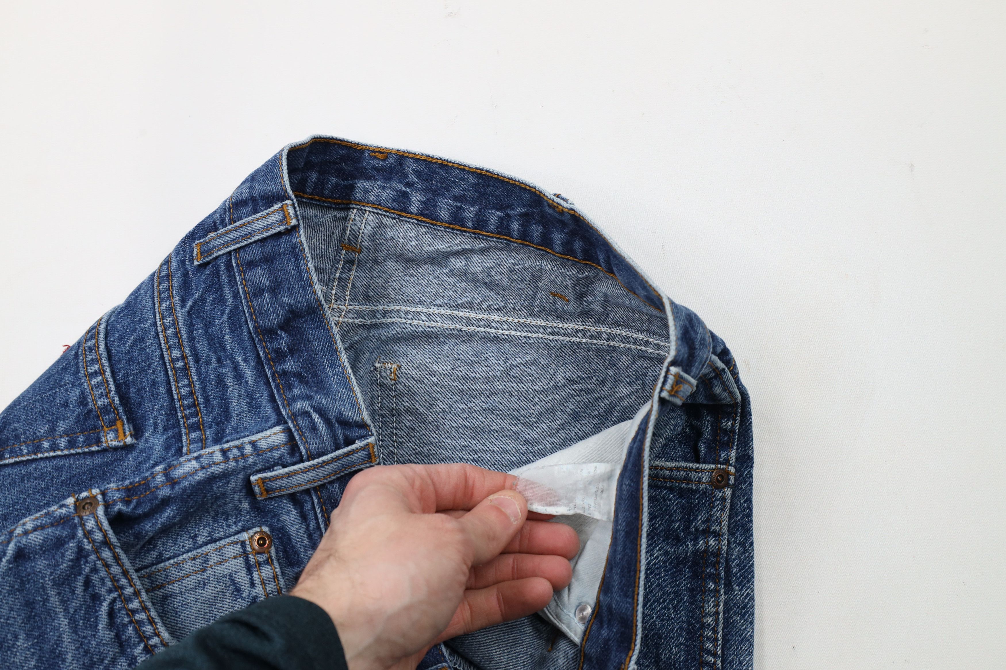 Dickies × Vintage Vintage Y2K Dickies Spell Out Straight Leg Denim Jeans Blue Size US 32 / EU 48 - 7 Thumbnail