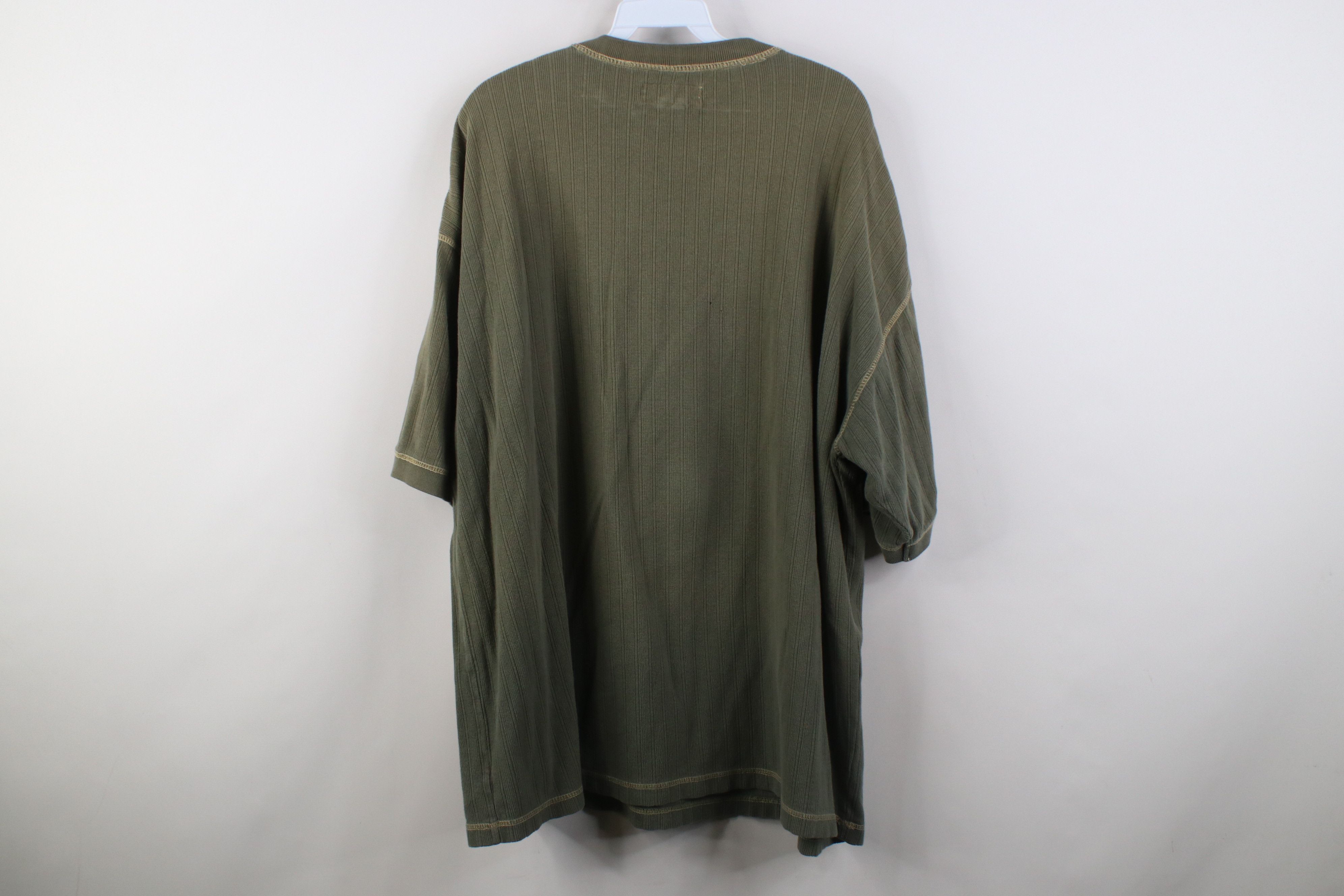 Vintage Vintage 90s Streetwear Ribbed Knit Ringer Henley T-Shirt Size US XL / EU 56 / 4 - 11 Thumbnail