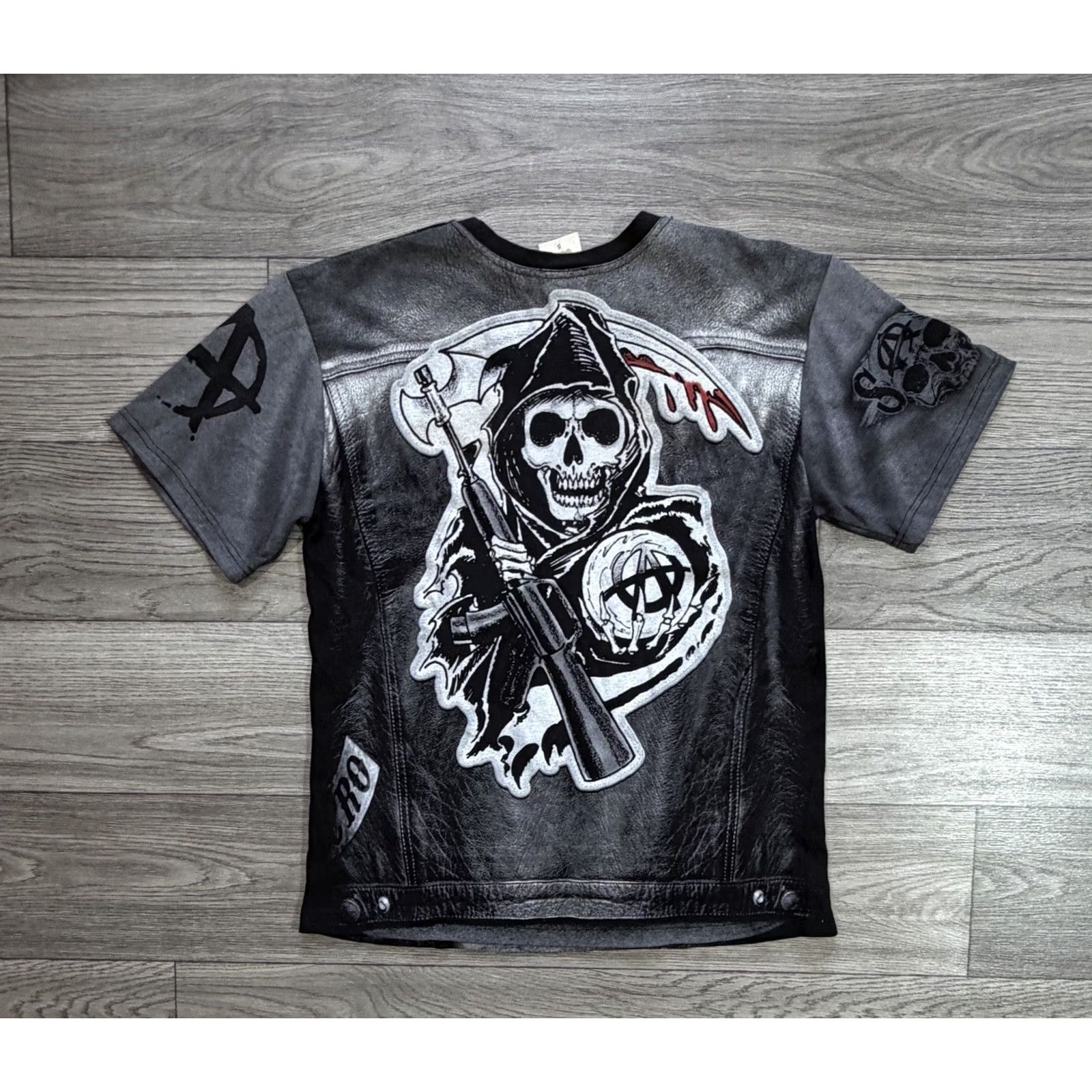 Vintage Sons Of Anarchy Shirt All Over Print Short Sleeve Black Gray Size S Mens Size US S / EU 44-46 / 1 - 2 Thumbnail