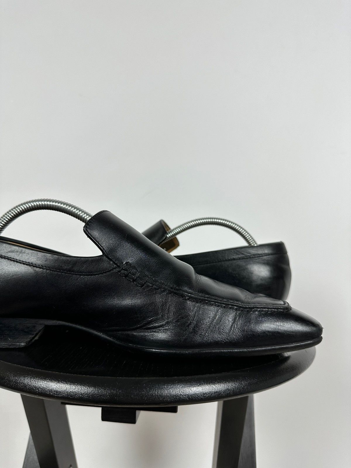 Louis Vuitton Louis Vuitton Black Leather Loafers Shoes Size US 10 / EU 43 - 17 Thumbnail