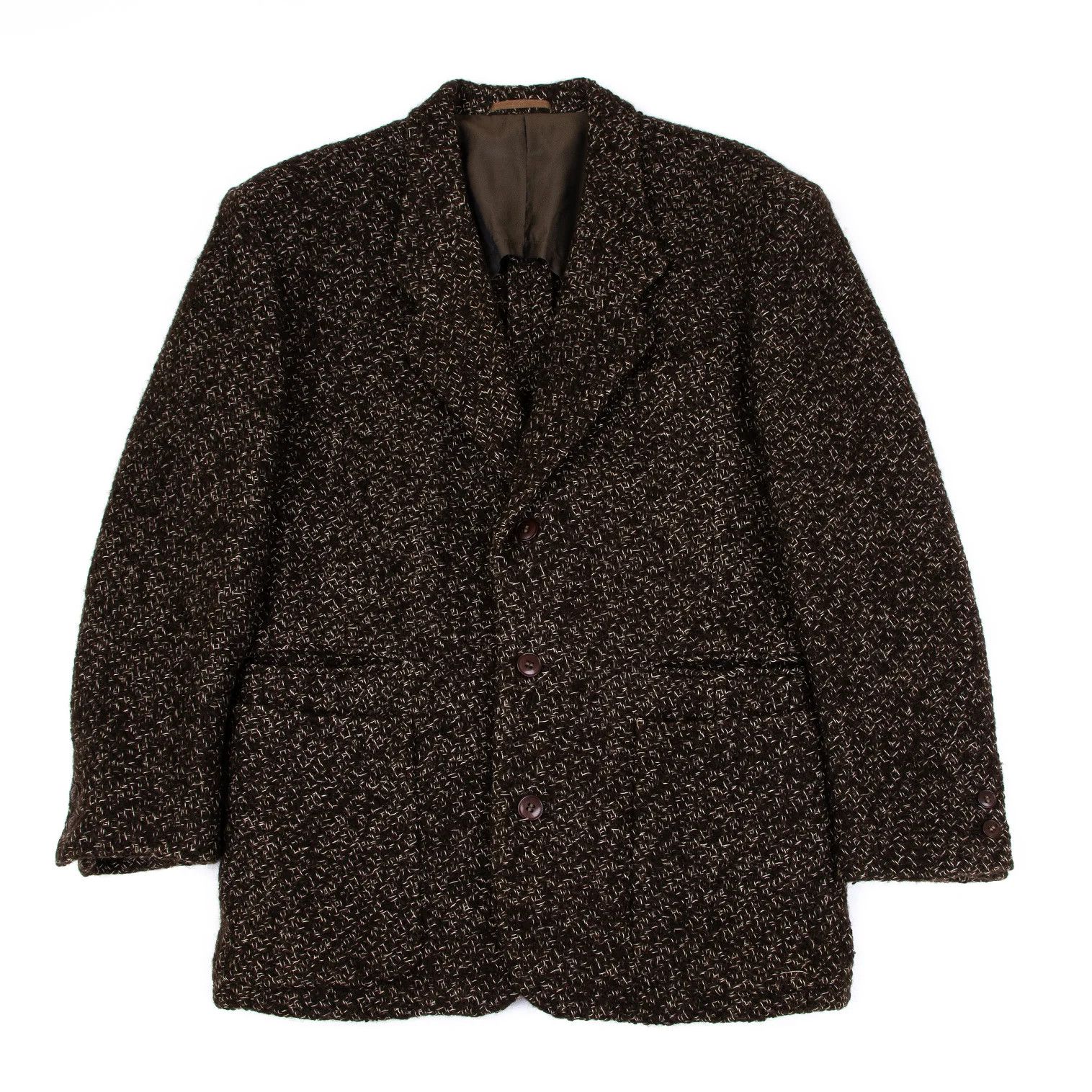 Jean Paul Gaultier Wool T 3-Button Jacket in Brown Off-Size Medium Size US M / EU 48-50 / 2 - 1 Thumbnail