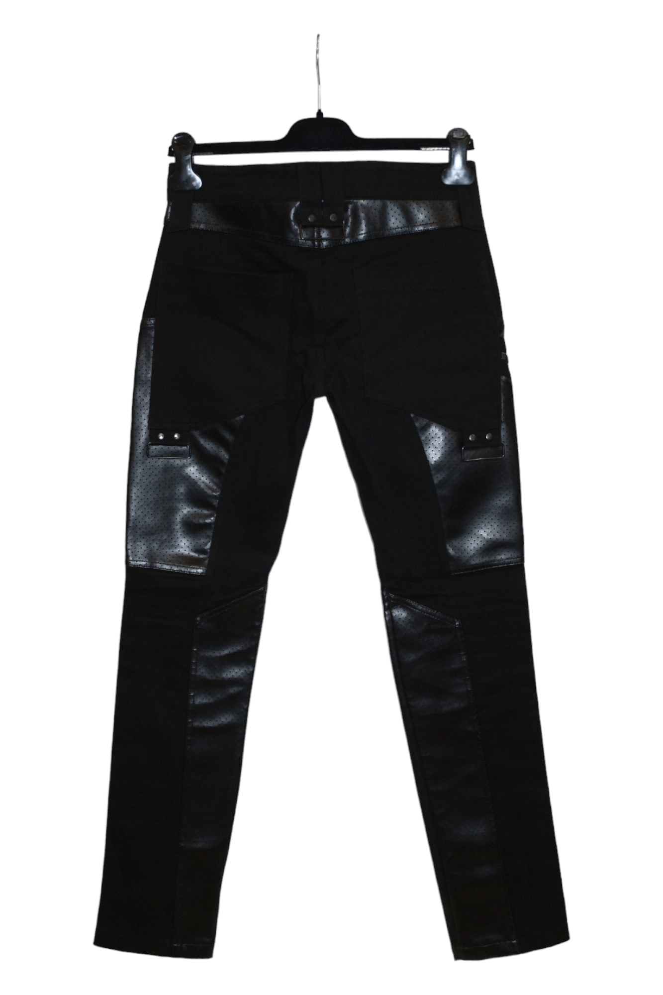 Lip Service 💥Lip Service USA Glam Biker Stretch Pants Faux Leather Trim Size US 30 / EU 46 - 13 Thumbnail