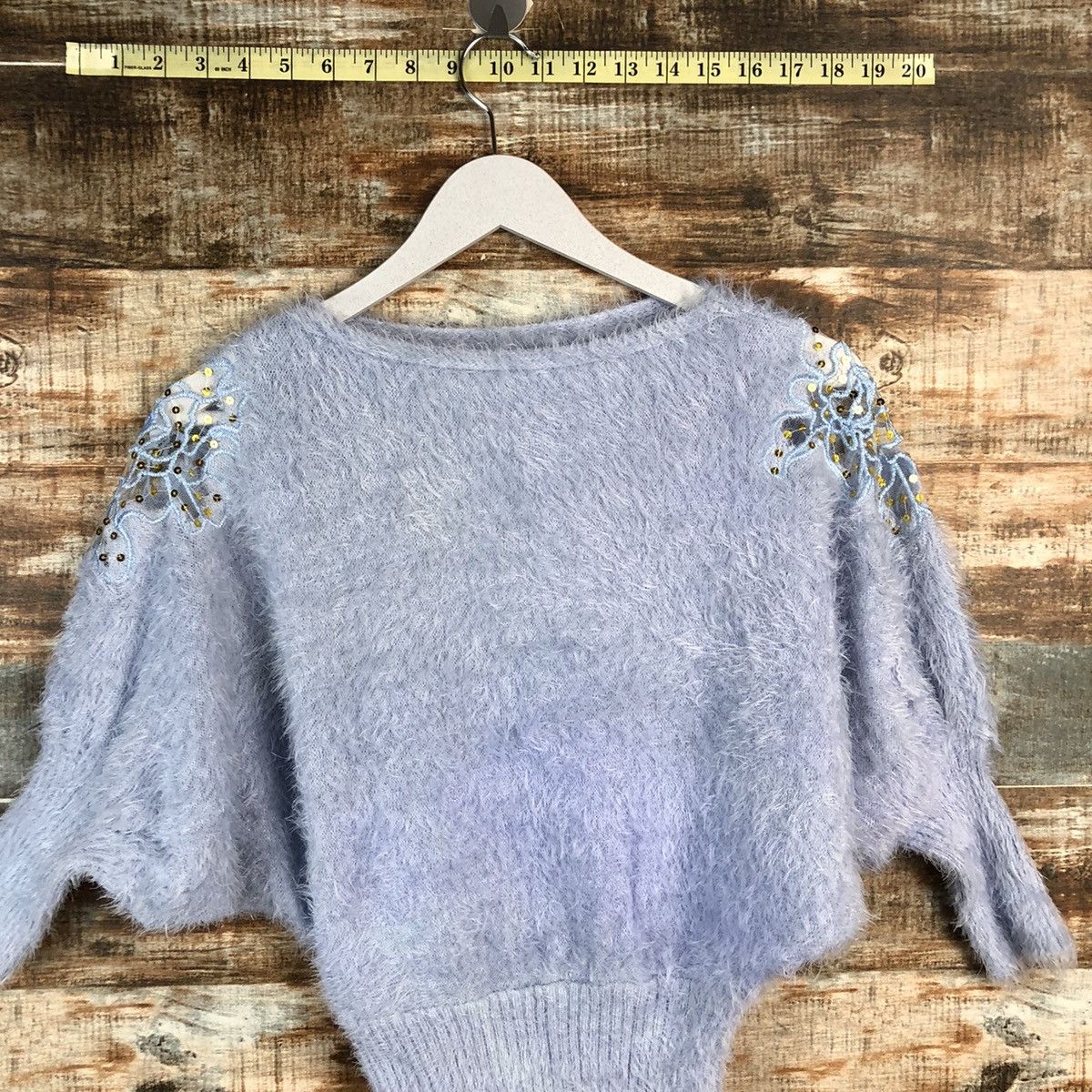 Homespun Knitwear DL Japanese Brand Blue Cloaks Knitwear #C229 Size S / US 4 / IT 40 - 2 Thumbnail
