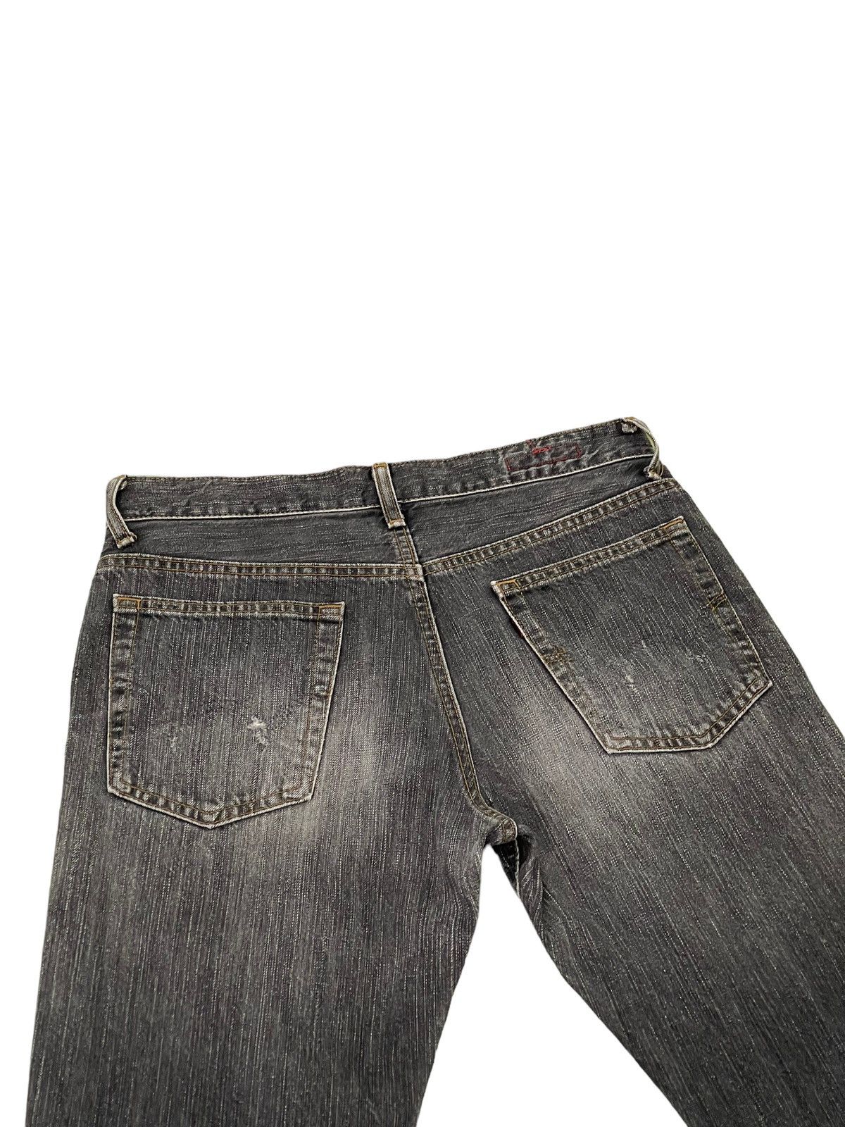 Japanese Brand Flare Jeans Edwin Japan Faded Distress Boot Cut 6🟦2 Size US 31 - 18 Thumbnail