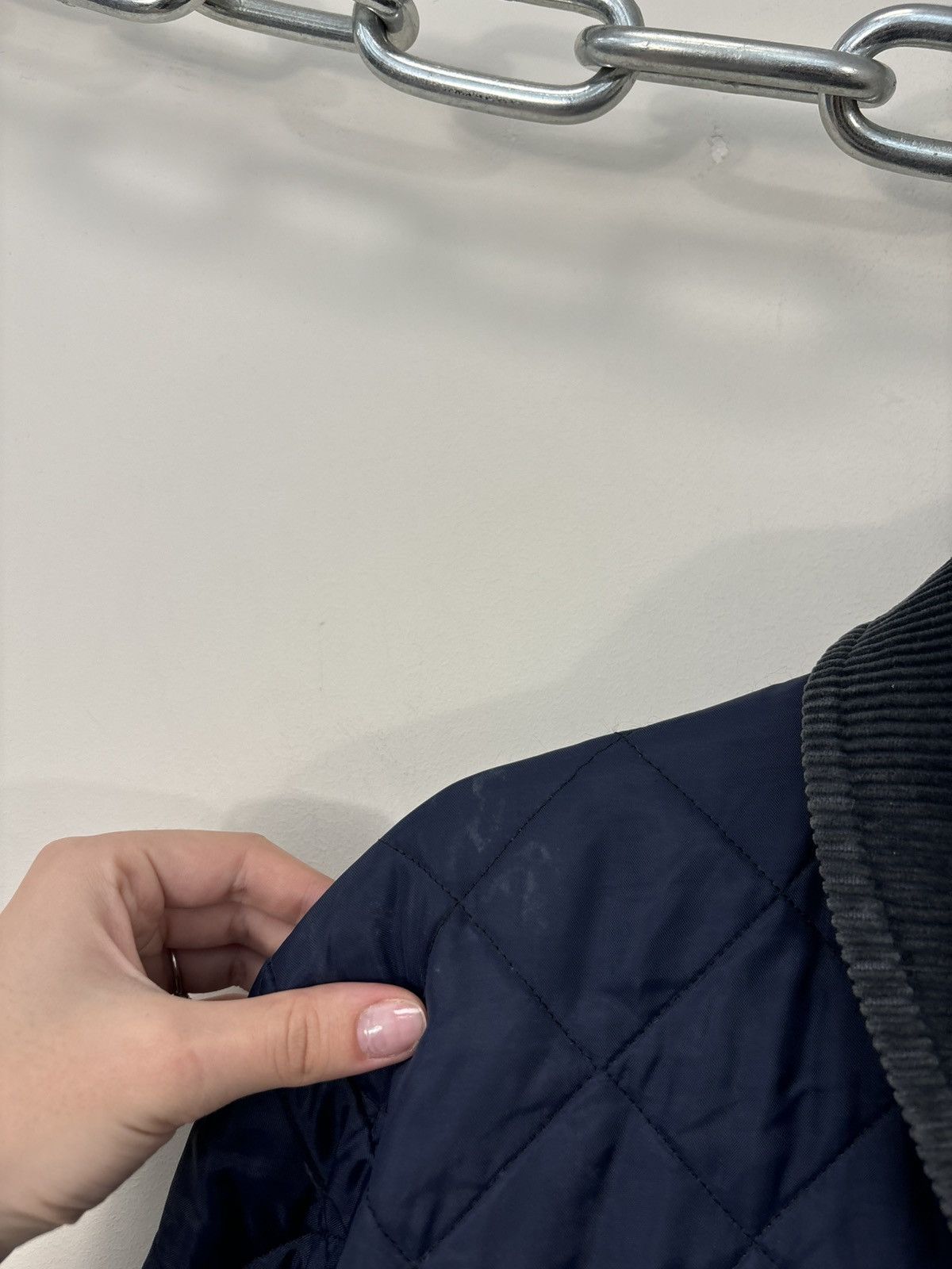 Barbour Barbour Vintage Liddesdale Navy Blue Hunting Quilted Jacket Size US XL / EU 56 / 4 - 6 Thumbnail