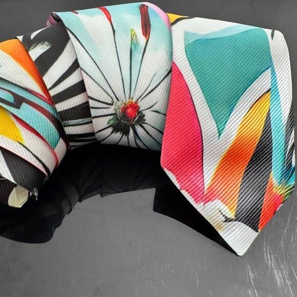 Other Floral Patchwork Tie Retro Designer Menswear Tie Necktie Mid Size ONE SIZE - 1 Thumbnail