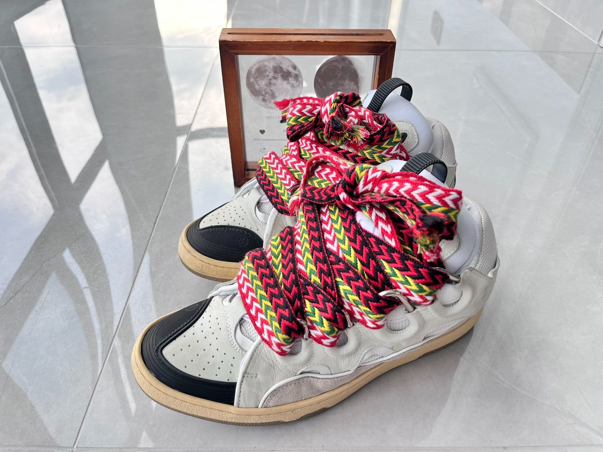 Lanvin Lanvin Patchwork White Lowtop Sneakers 10 Men Size US 10 / EU 43 - 1 Thumbnail