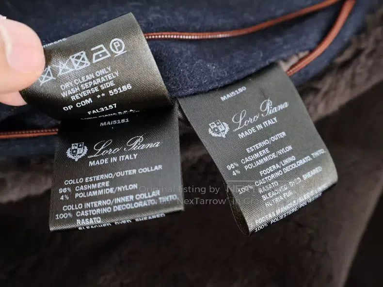 Loro Piana Loro Piana Cashmere Coat with Beaver Fur Lining and Cashme Size US XXL / EU 58 / 5 - 9 Thumbnail