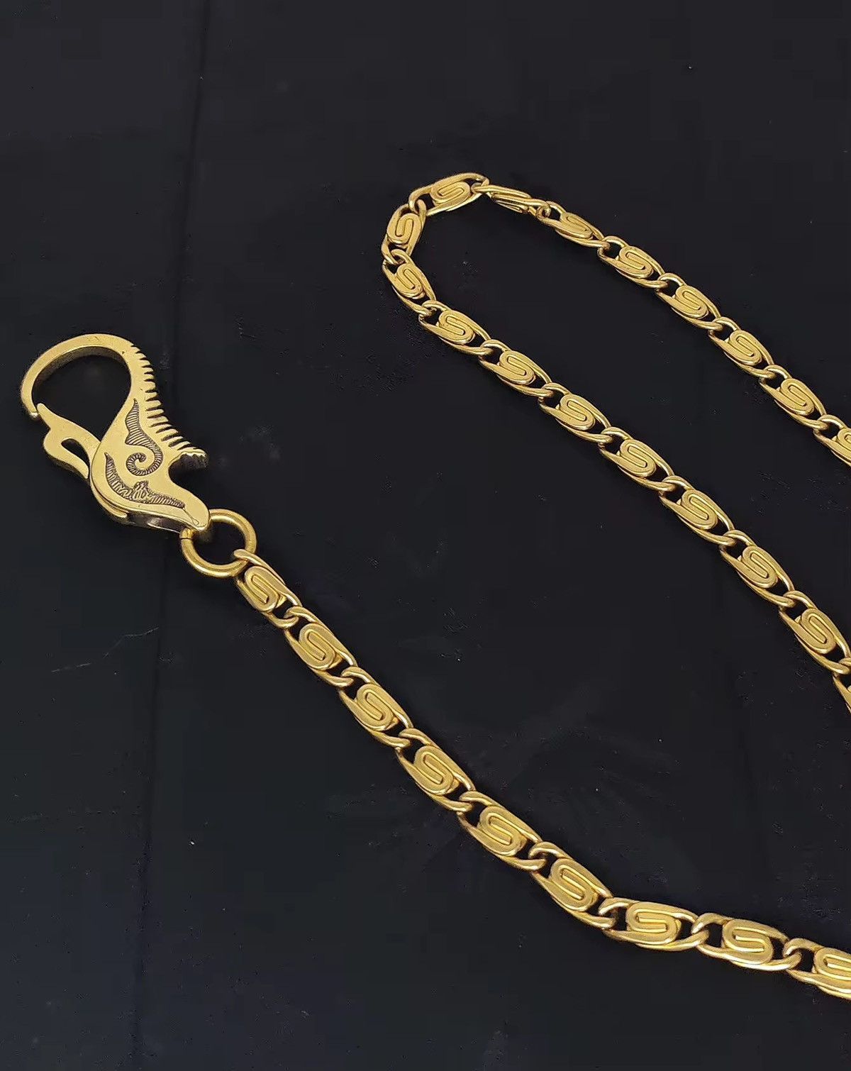 Vintage Retro Brass Hook Jeans Chain Size ONE SIZE - 2 Thumbnail