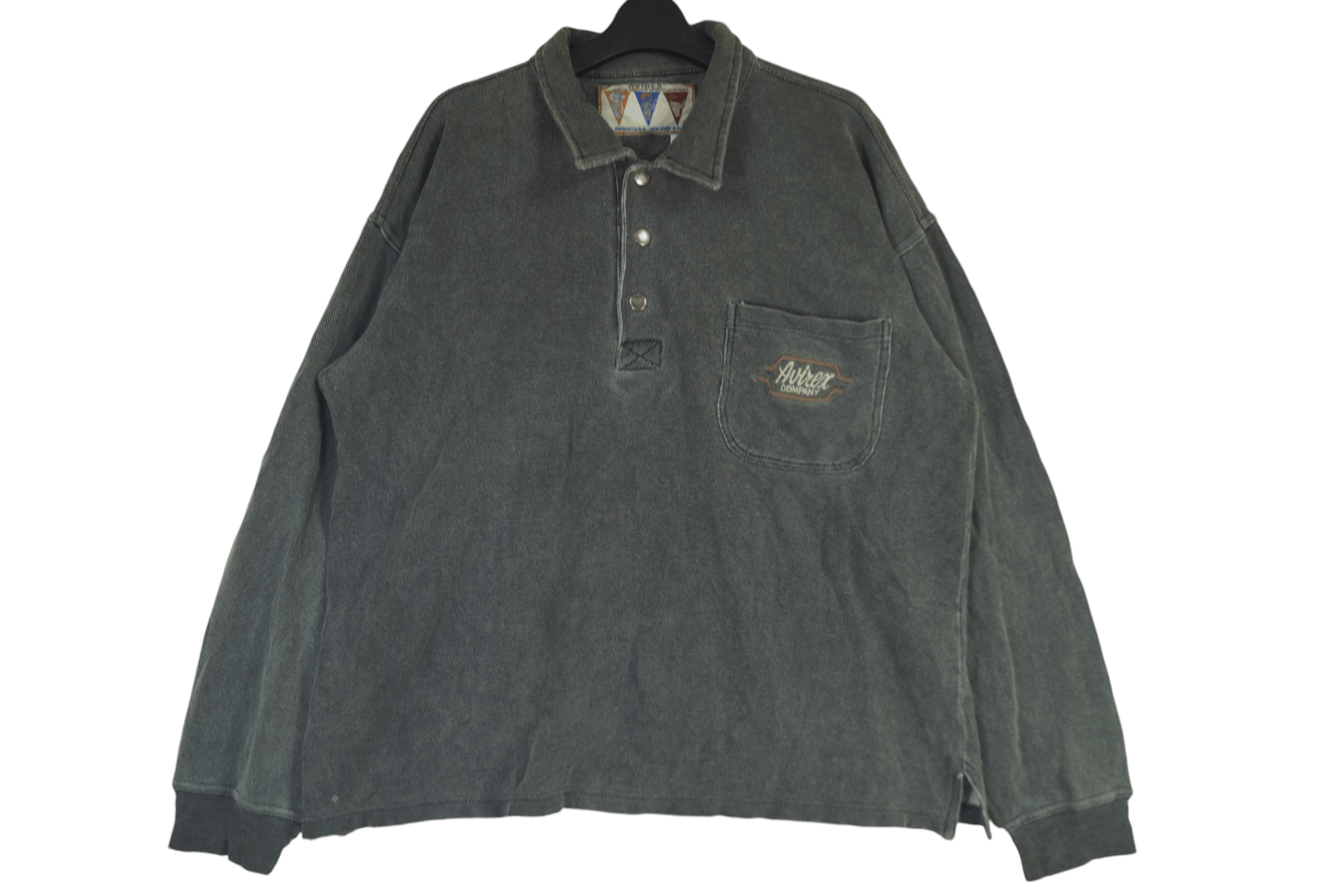 Avirex Avirex Long Sleeve Half Button Small Spellout Size US M / EU 48-50 / 2 - 1 Thumbnail