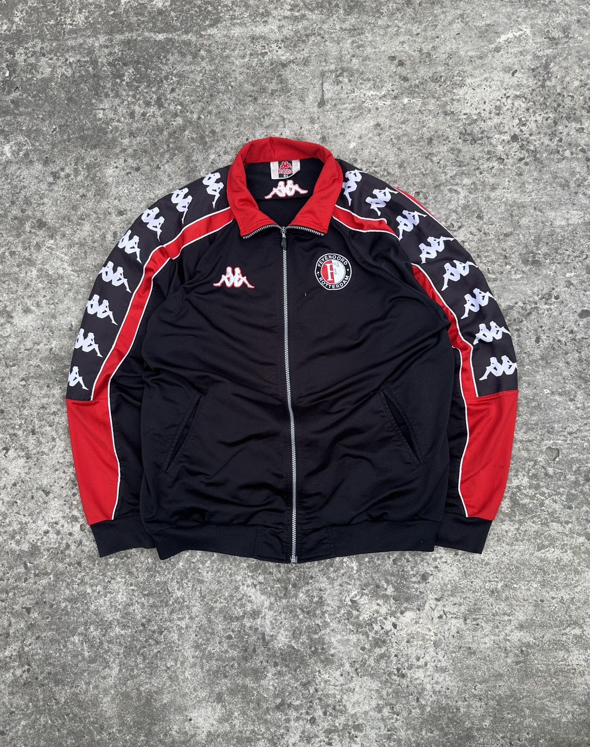 Kappa Vintage Feyenoord Kappa Lampas Jacket Sportswear Rare 90s XL Size US XL / EU 56 / 4 - 1 Thumbnail