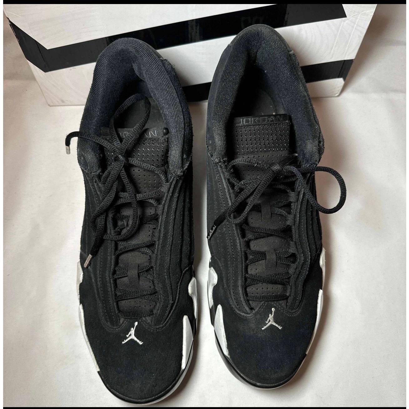 Jordan Brand × Nike Size 13 - Nike Air Jordan 14 Retro Black White Men's Shoes Size US 13 / EU 46 - 4 Thumbnail