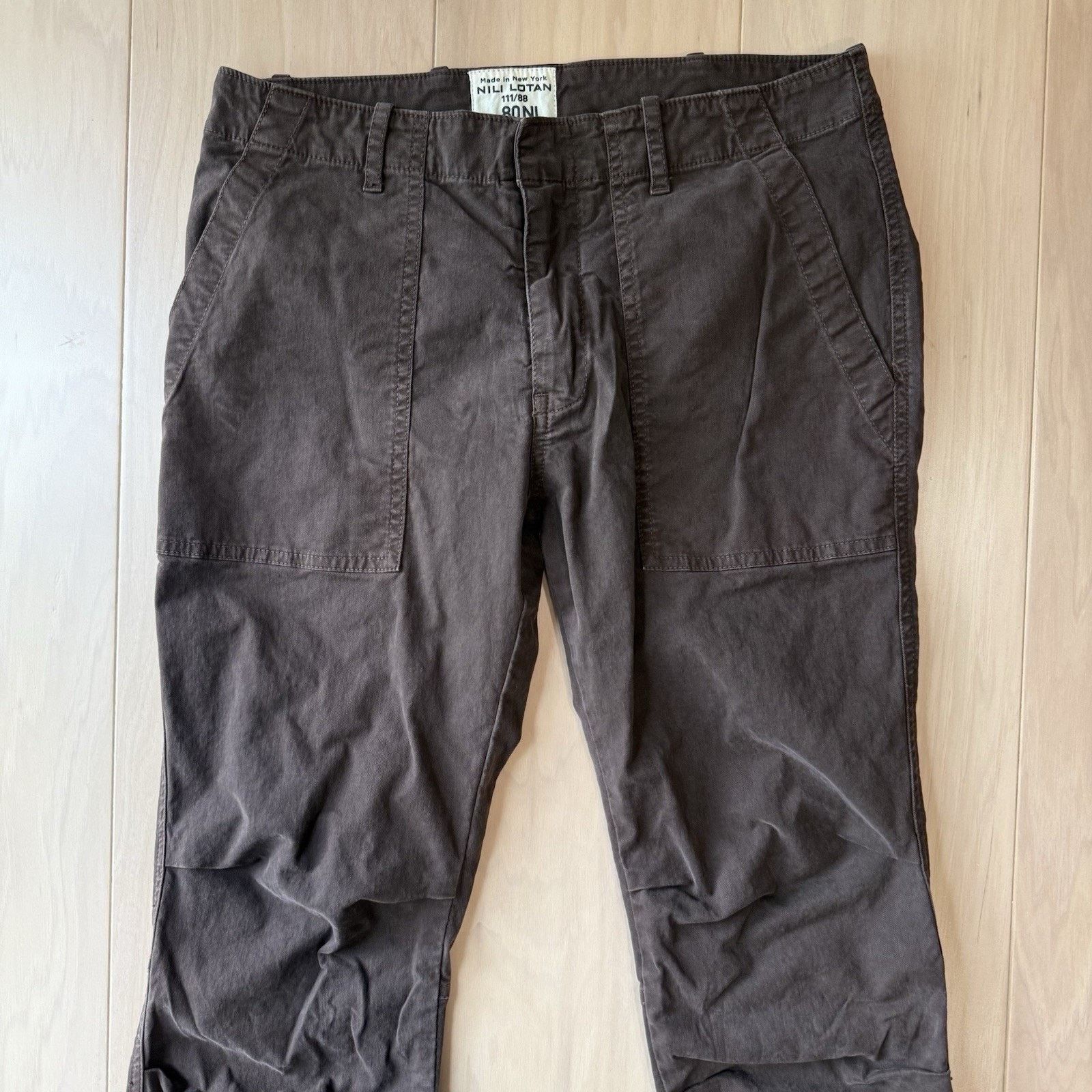 Nili Lotan Nili Lotan French Military Pants Women's 4 Brown Cropped Size 27" / US 4 / IT 40 - 3 Thumbnail