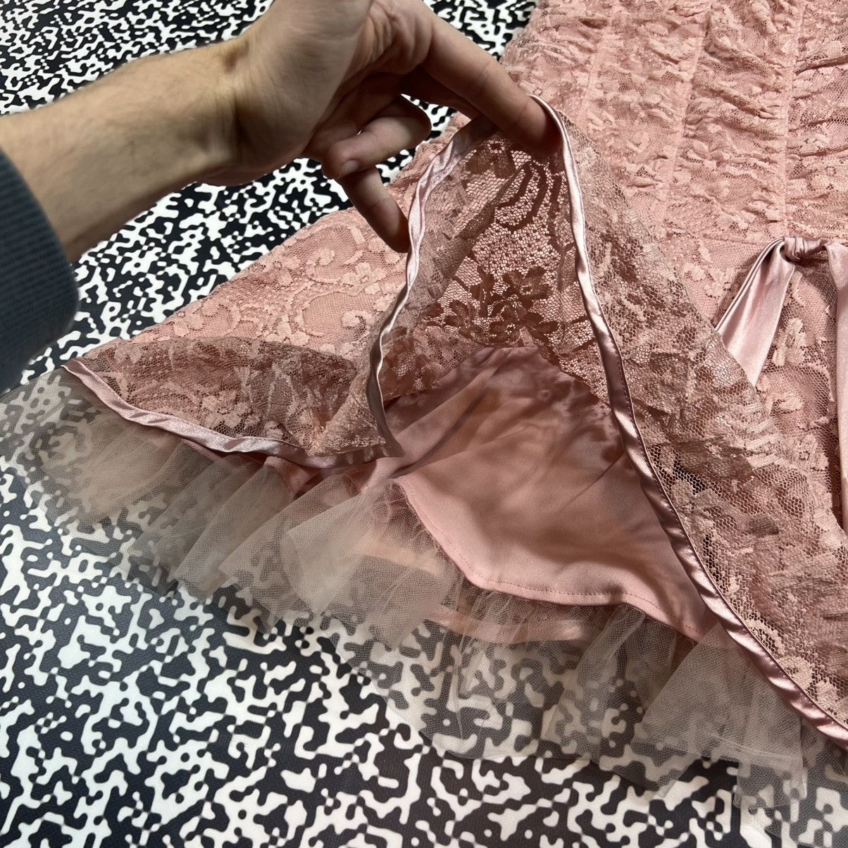 Japanese Brand Vintage Y2K Un Deux Trois Sexy Pink Mesh Mini Dress Size M / US 6-8 / IT 42-44 - 12 Thumbnail