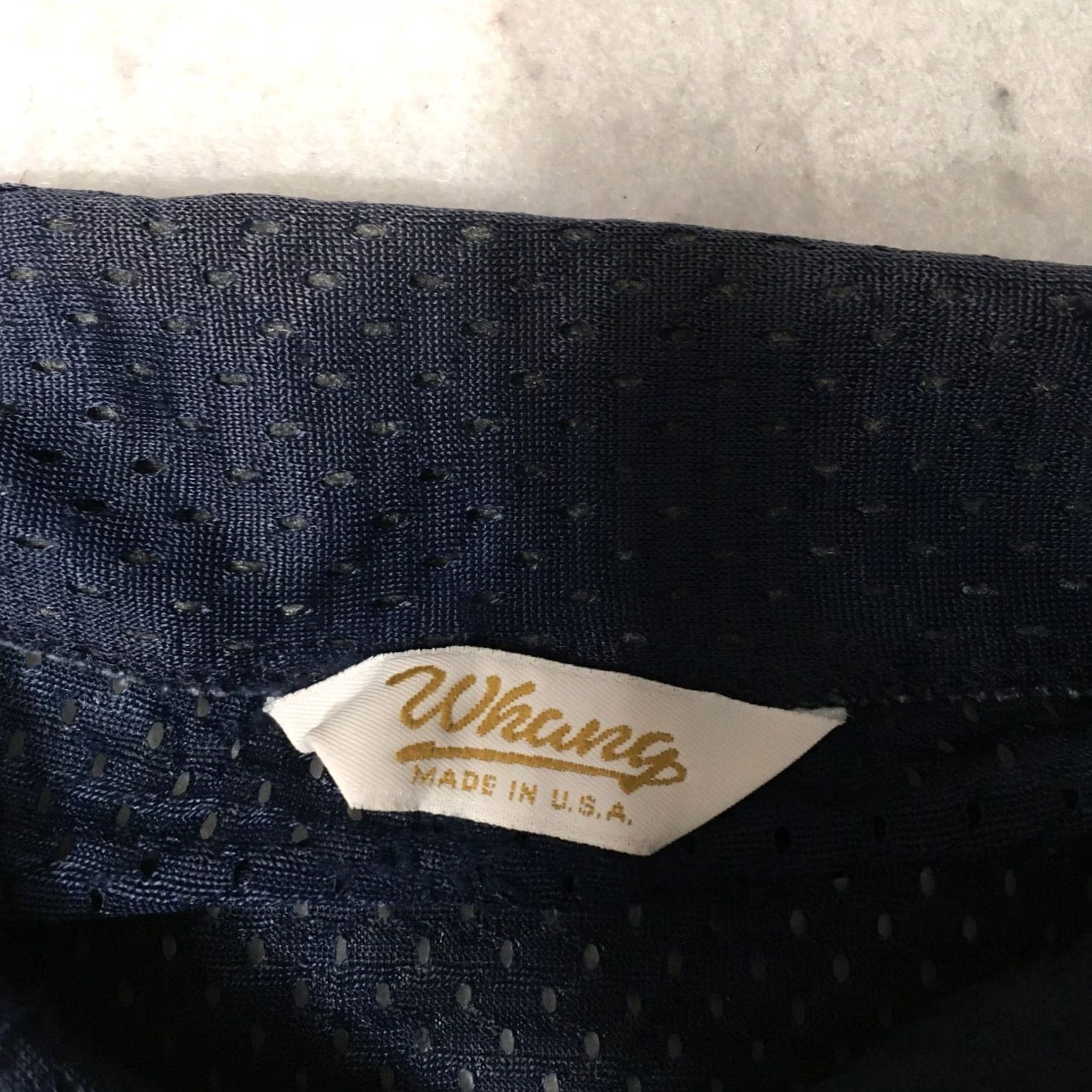 Vintage whang Polo Shirt Mens navy blue L Short Sleeve perforated Casual Golf Size US L / EU 52-54 / 3 - 2 Thumbnail