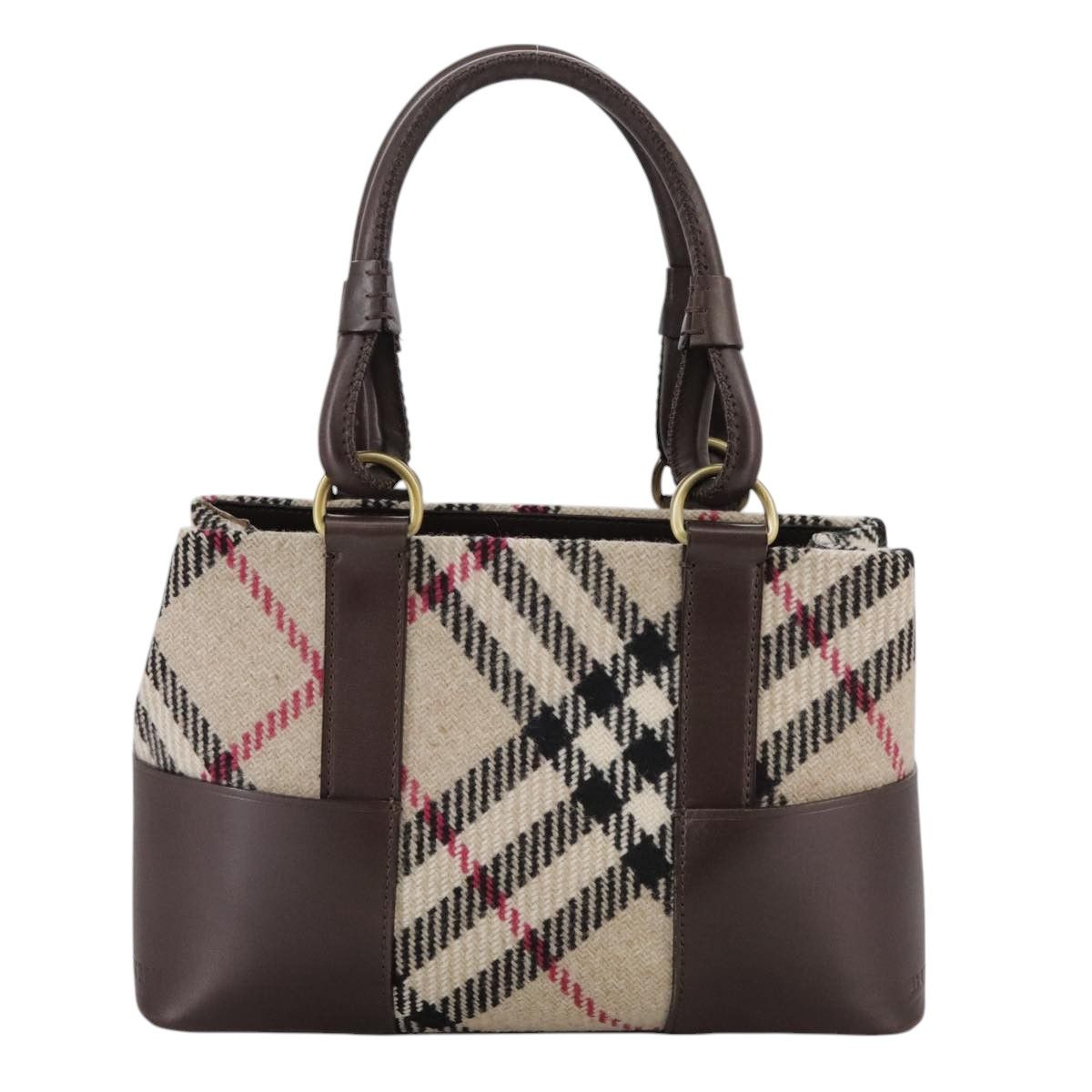 Burberry Nova Check Beige Wool Handbag (Pre-Owned) Size ONE SIZE - 1 Thumbnail