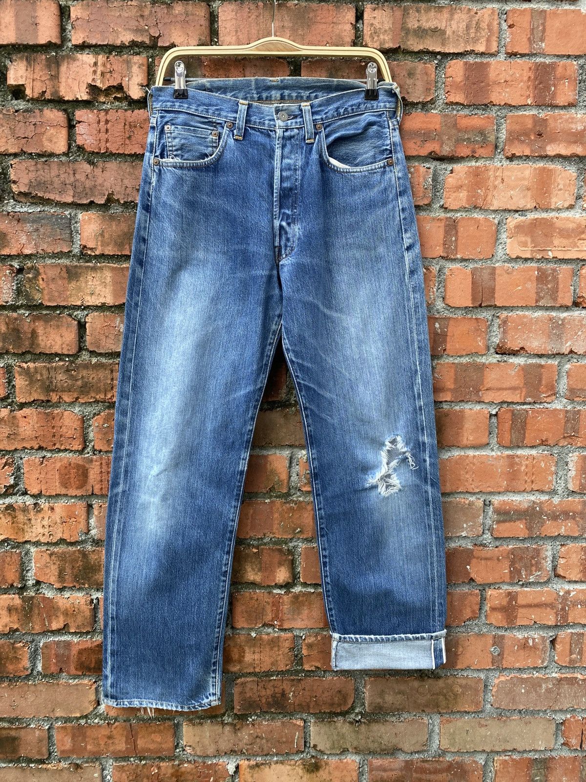 Levi's × Levi's Vintage Clothing × Vintage W31x30.5 Vintage levi's 501xx redline big E denime USA Size US 31 - 1 Thumbnail