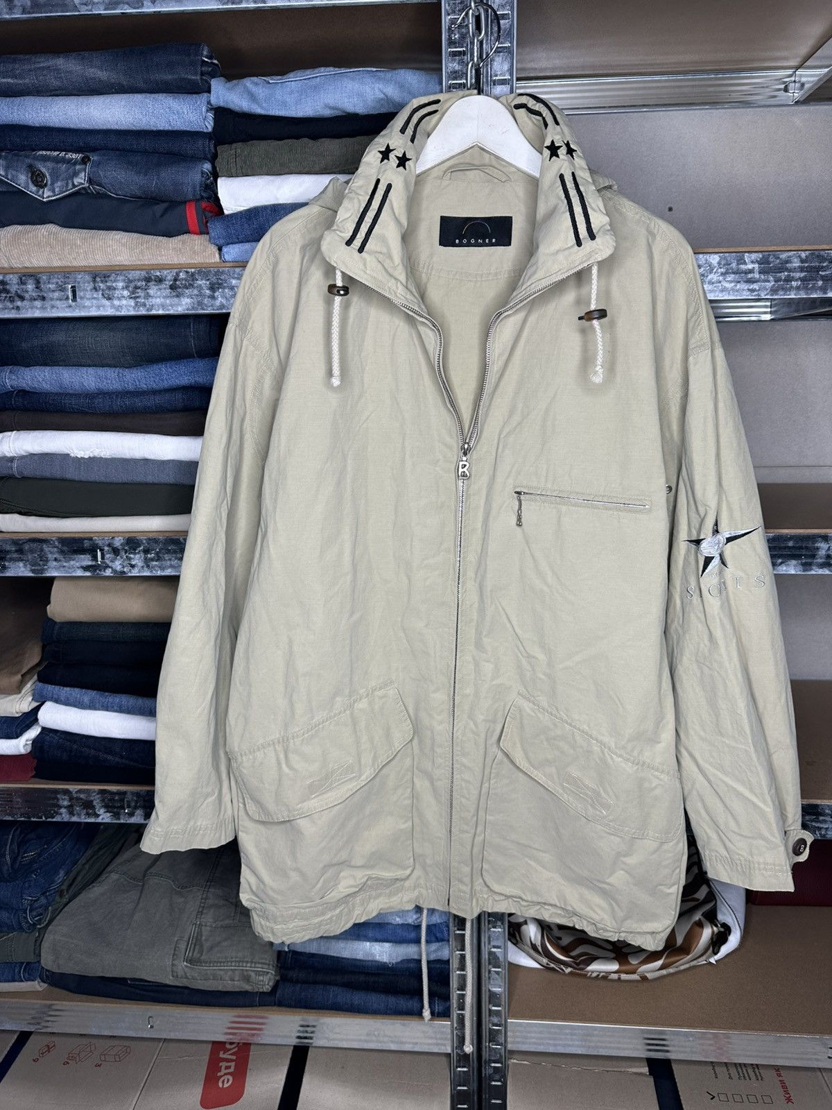 Bogner Vintage Bogner Sports Hooded Parka Jacket Beige Men’s Size M Size US M / EU 48-50 / 2 - 1 Thumbnail