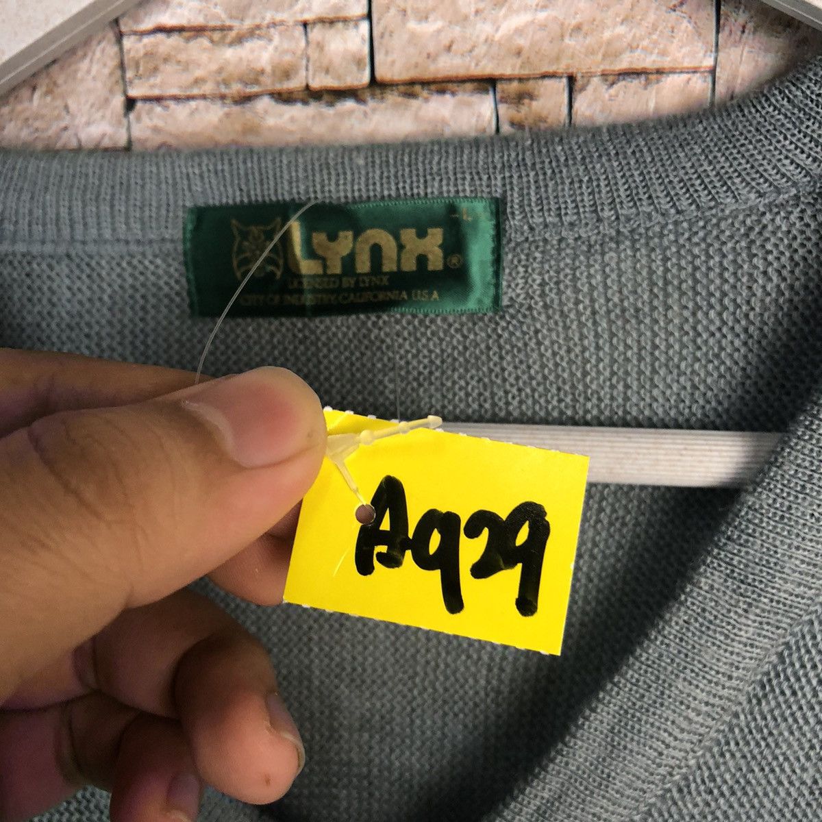 Homespun Knitwear × Japanese Brand Lynx Blue Knitwear vintage #A929 Size L / US 10 / IT 46 - 10 Thumbnail