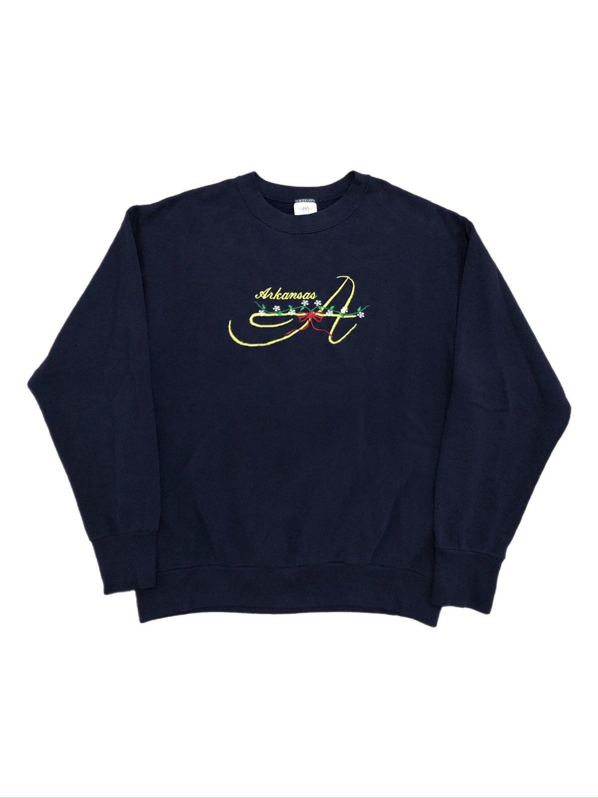 Delta × Vintage 90s Arkansas Embroidery Sweatshirt Size L / US 10 / IT 46 - 1 Thumbnail