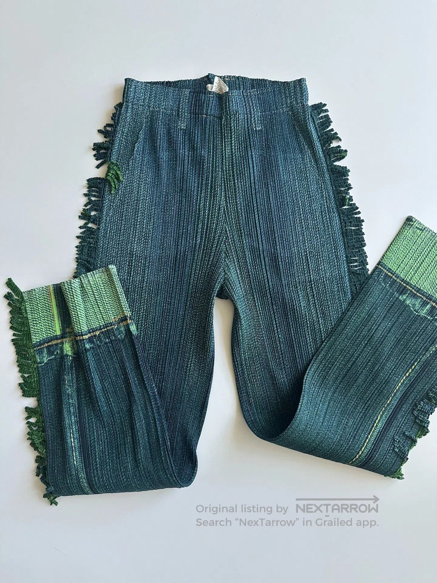 Issey Miyake ISSEY MIYAKE size3 PLEATS fringed blazer pants| Size 28" / US 6 / IT 42 - 5 Thumbnail