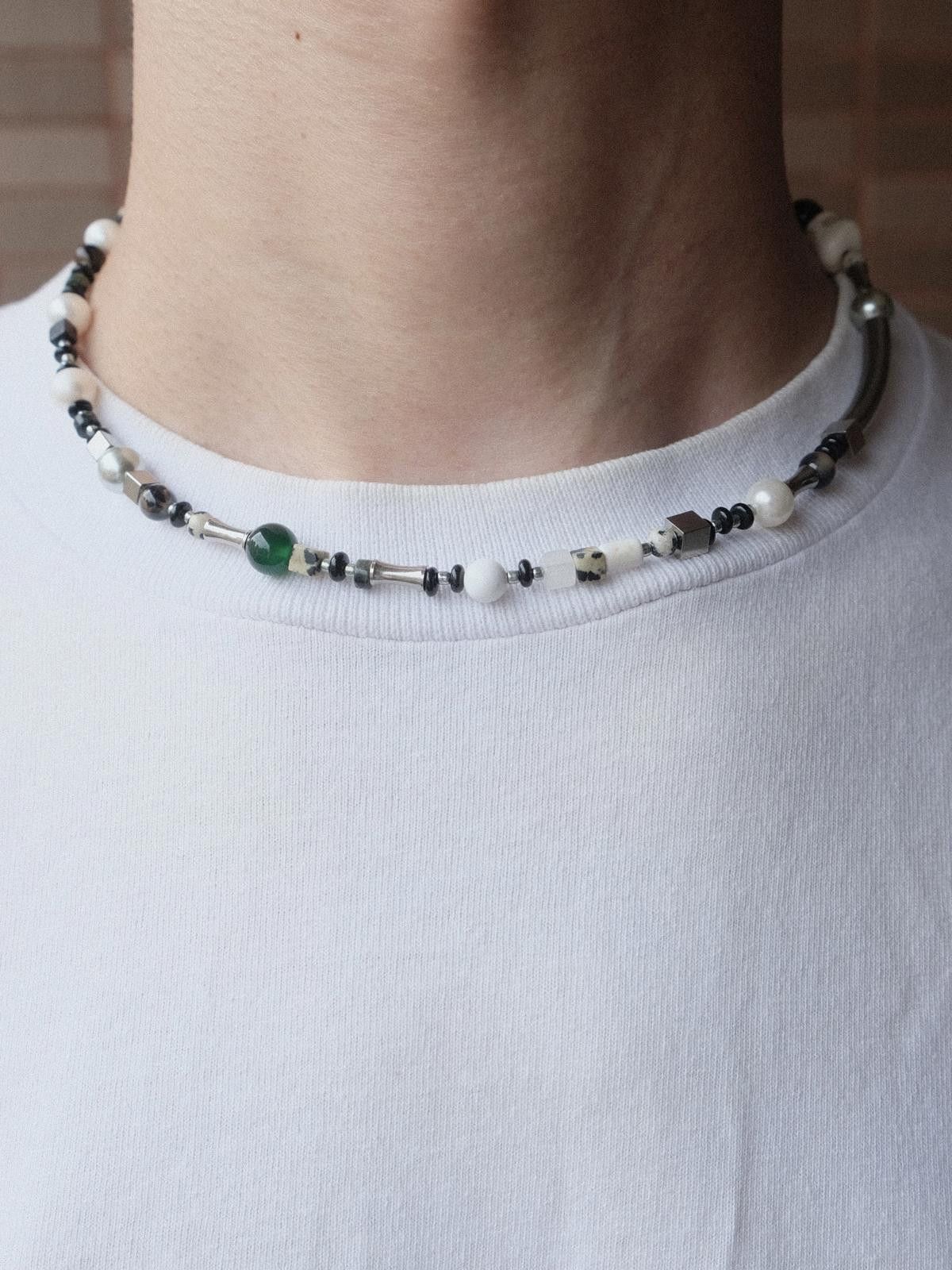 Handmade Handmade Black and White Natural Stone Beaded Necklace Size ONE SIZE - 1 Thumbnail