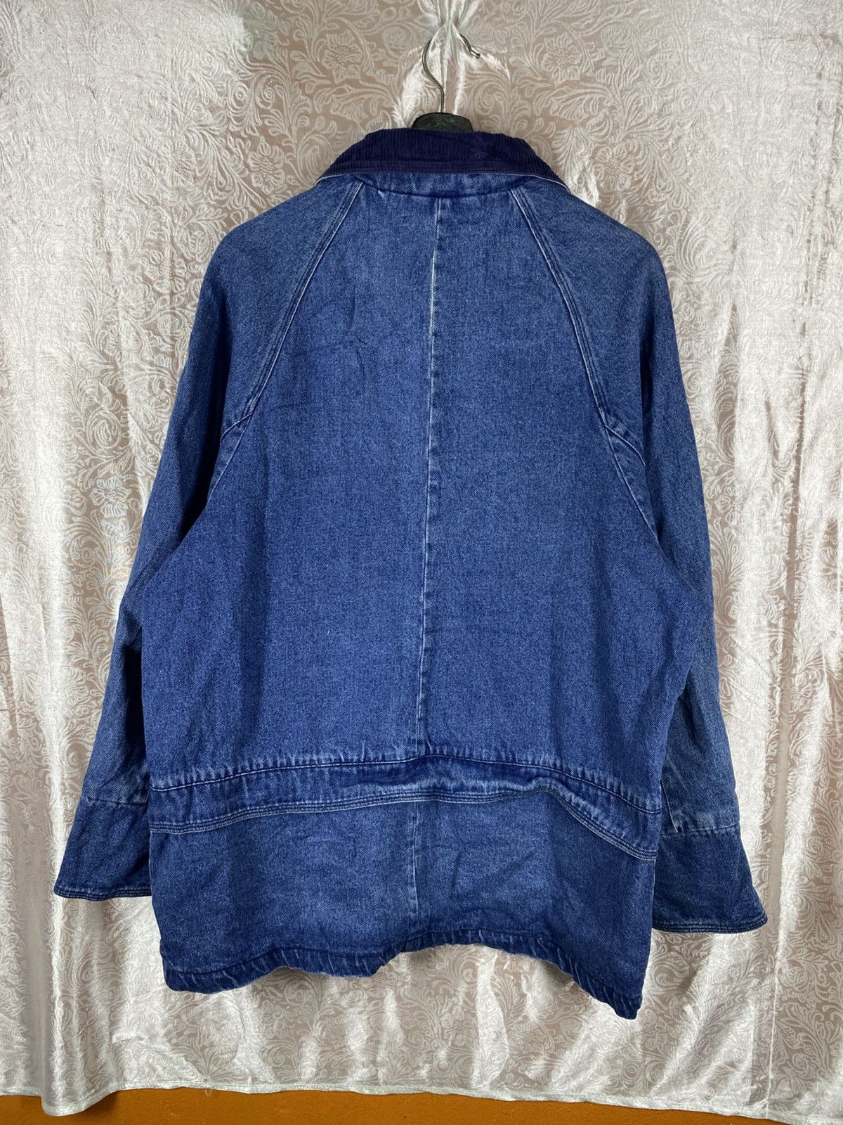 Basic Editions Vintage Basic Editions Denim Jacket Plaid Corduroy Collar Size US M / EU 48-50 / 2 - 10 Thumbnail