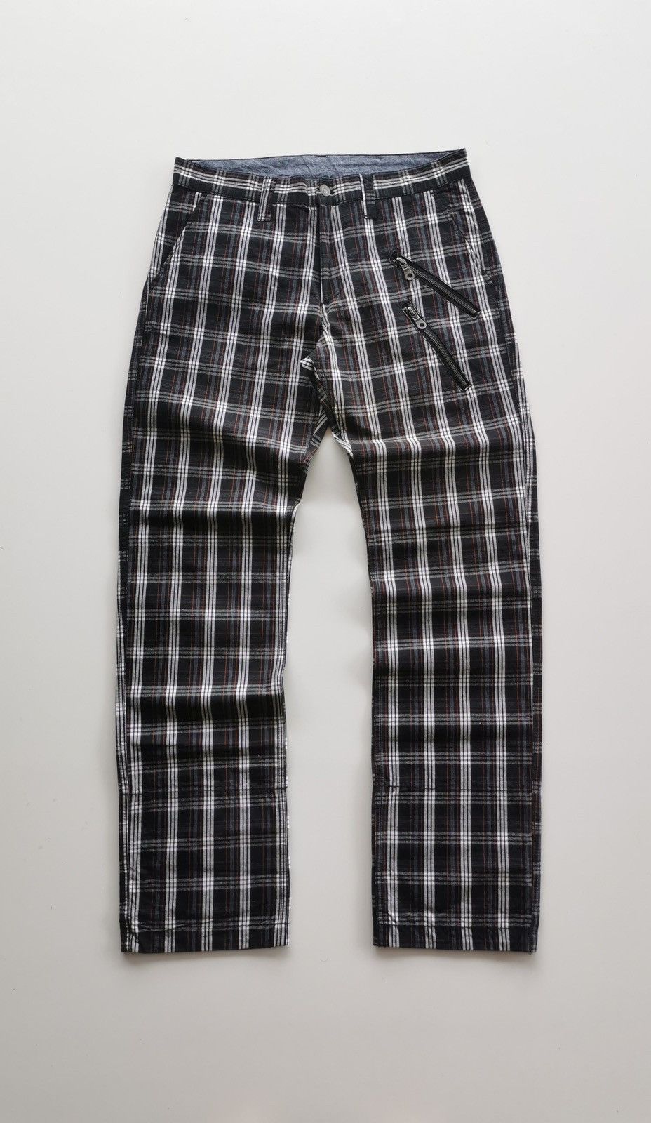 Japanese Brand Plaid Black Khakis Pants Size US 32 / EU 48 - 3 Thumbnail