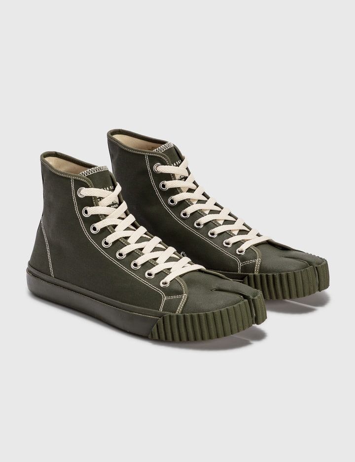 Maison Margiela New — Tabi Canvas Hi-Top Sneakers Size US 9 / EU 42 - 1 Thumbnail