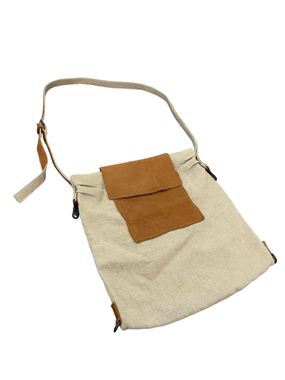 Japanese Brand Linen and Leather Arome de Muguet Messenger Bag Size ONE SIZE - 9 Thumbnail