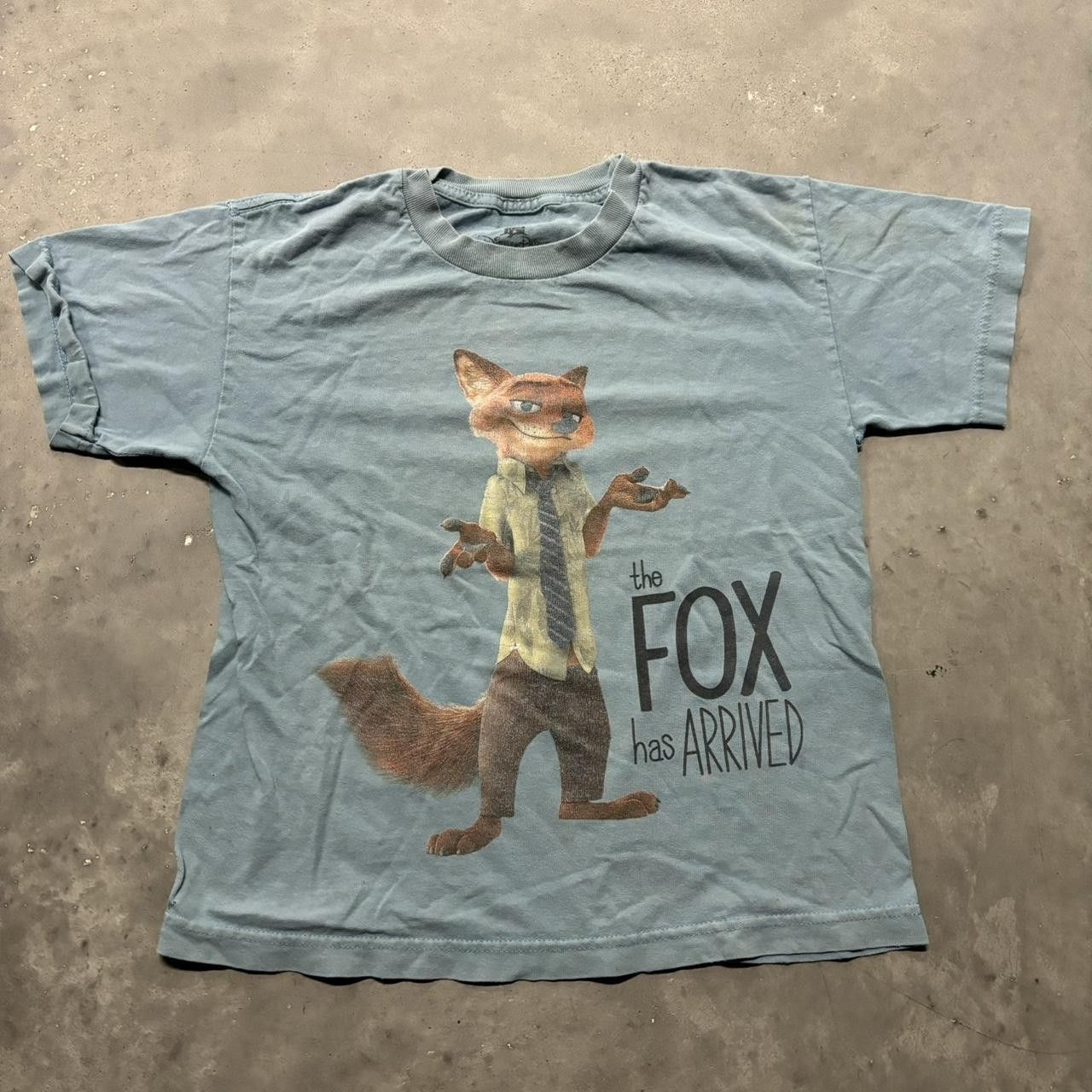 Disney × Vintage Crazy Vintage Y2K/2000s Cute Light Blue Disney Zootopia Baby Tee! Size XS / US 0-2 / IT 36-38 - 1 Thumbnail