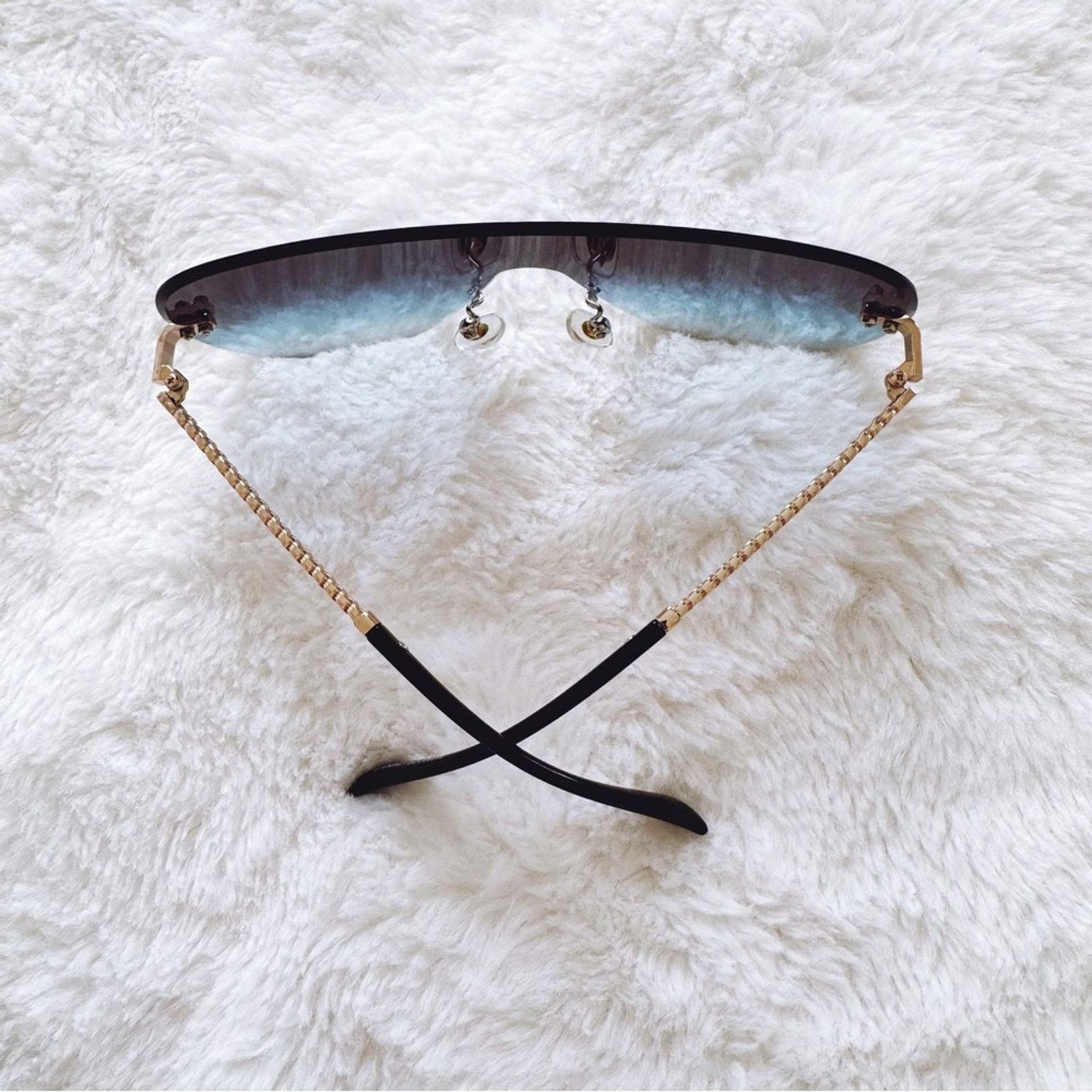 Other Jasmine Clear Blue Sleek Single-Lens Sunglasses Size ONE SIZE - 6 Thumbnail