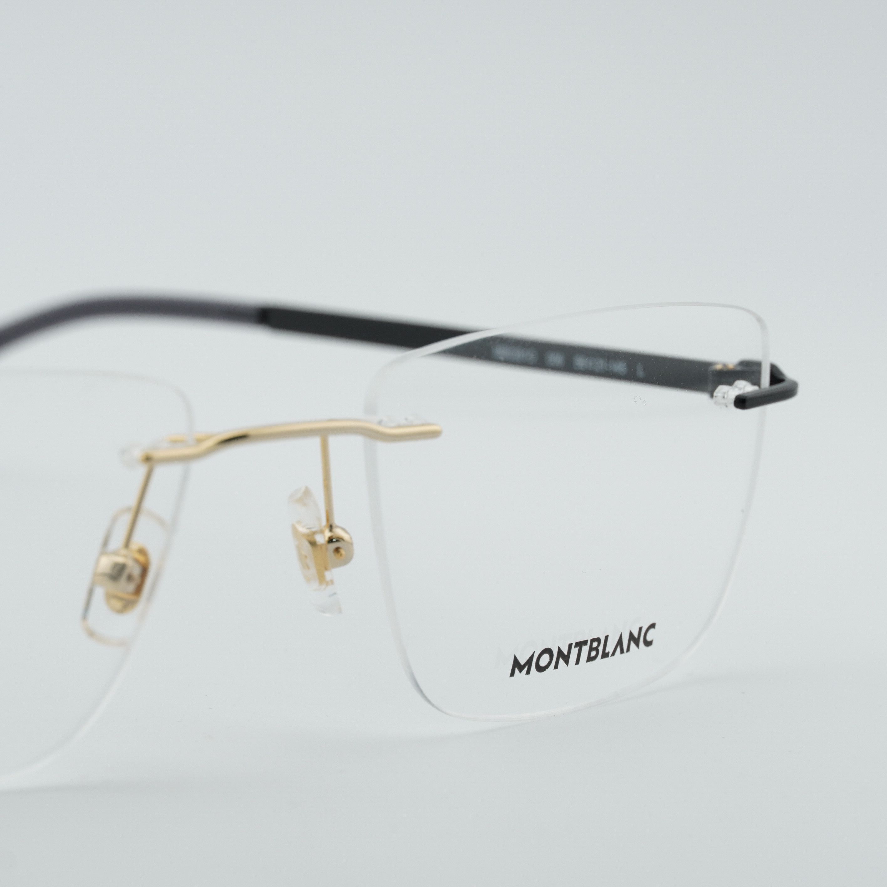 Montblanc Montblanc MB0281O 006 Eyeglasses Gold/Black 56mm Rectangle Size ONE SIZE - 6 Thumbnail
