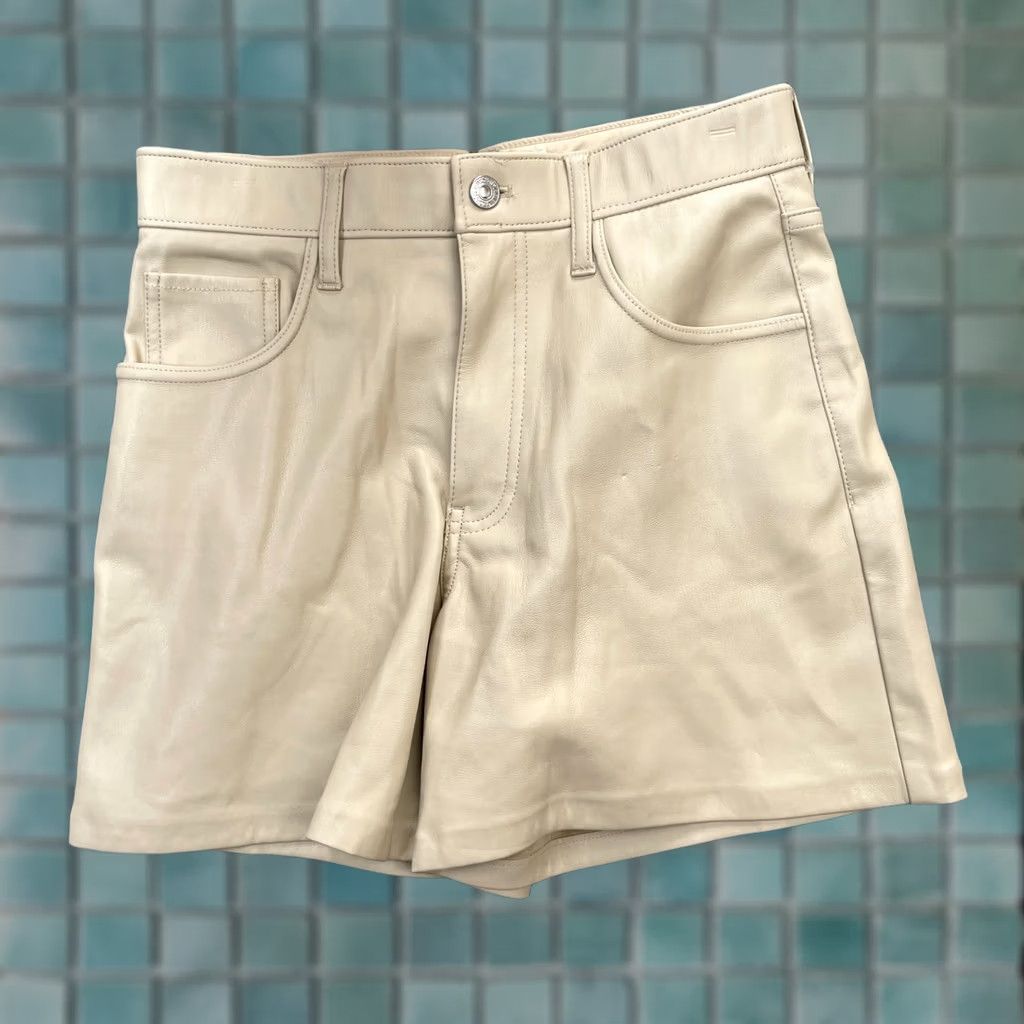 Abercrombie & Fitch VINTAGE Abercrombie & Fitch Shorts Womens 26 Beige High Rise Lined 5-Pocket Chino City Preppy Casual Size 28" / US 6 / IT 42 - 1 Thumbnail