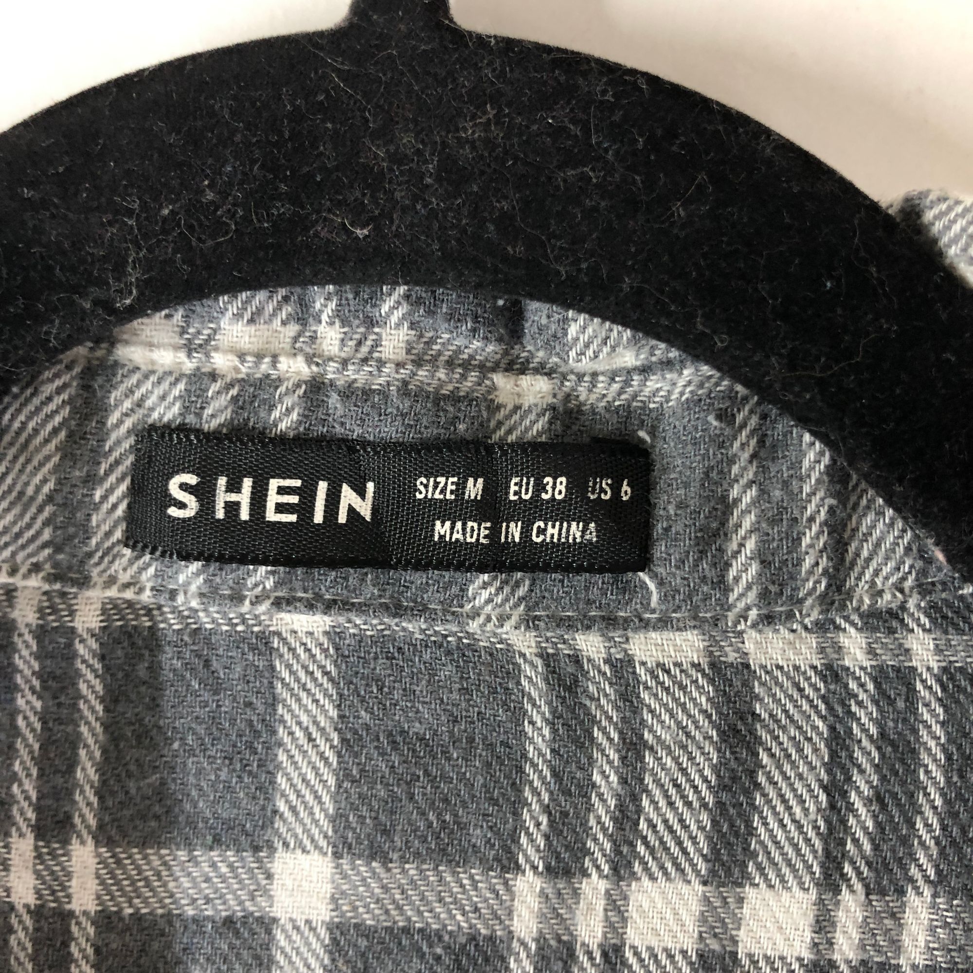Shein Shein Womens Plaid Button-Up Flannel Long Sleeve Shirt Gray Size M / US 6-8 / IT 42-44 - 3 Thumbnail