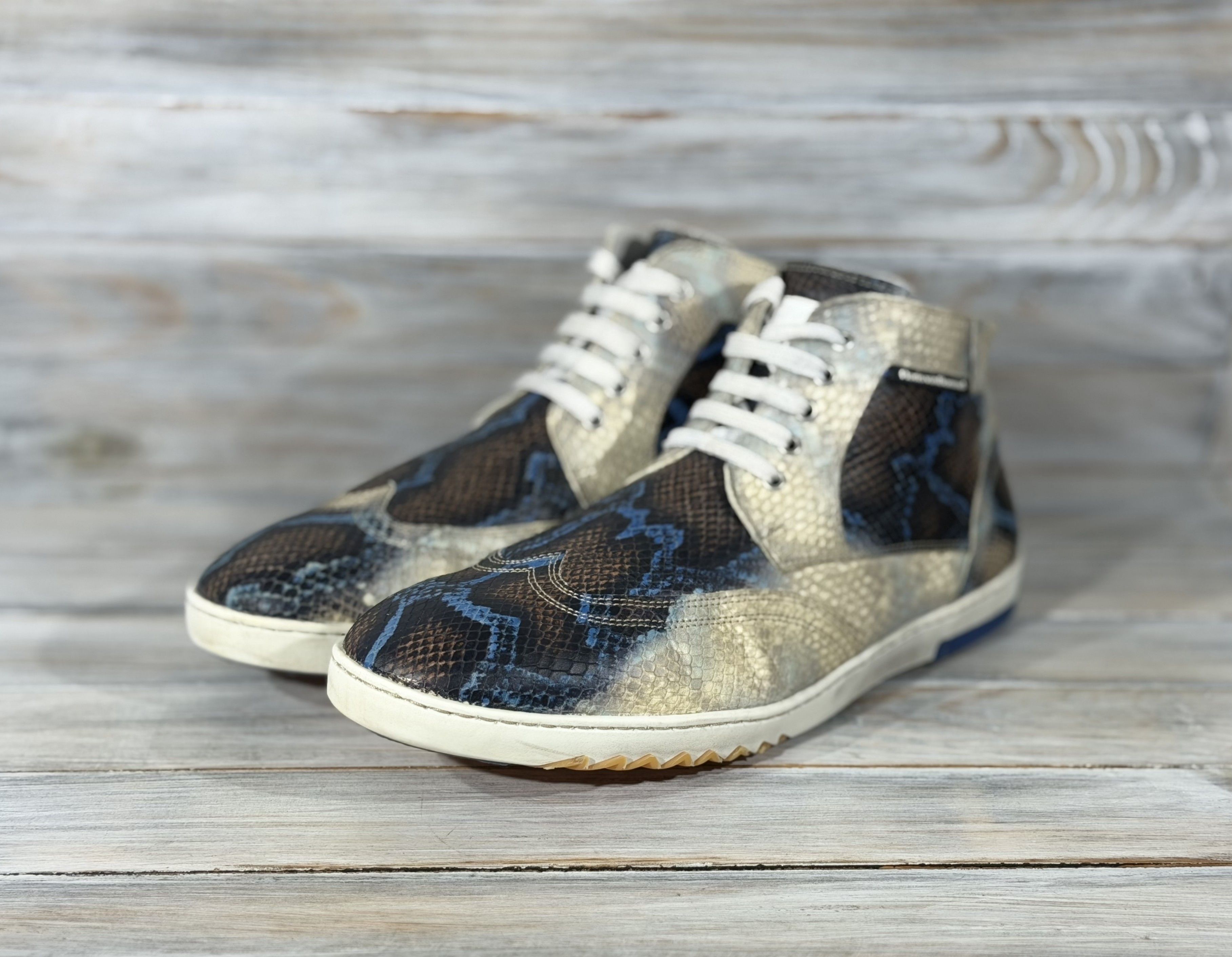 Floris van Bommel FLORIS VAN BOMMEL Limited Awesomeness Leather High Trainers Size US 9.5 / EU 42-43 - 18 Thumbnail