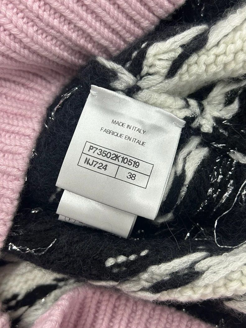 Chanel Chanel Pink and black striped cashmere cardigan coat Size XS / US 0-2 / IT 36-38 - 4 Thumbnail