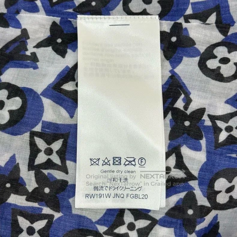 Louis Vuitton Louis Vuitton Blue shirt with full logo shirt Size XS / US 0-2 / IT 36-38 - 6 Thumbnail
