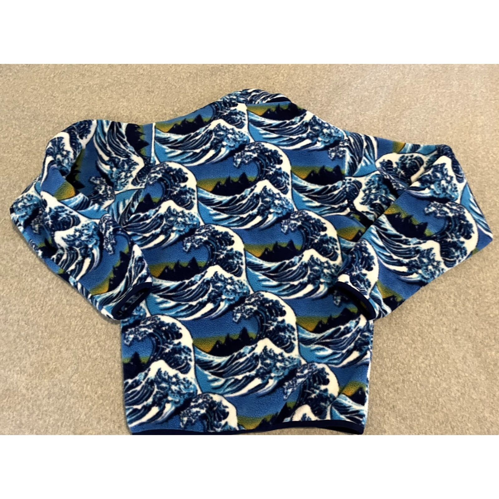Patagonia Patagonia Synchilla Snap-T Fleece Pullover Sweater Mens XXS Ocean Waves Blue Size US XXS / EU 40 - 5 Thumbnail