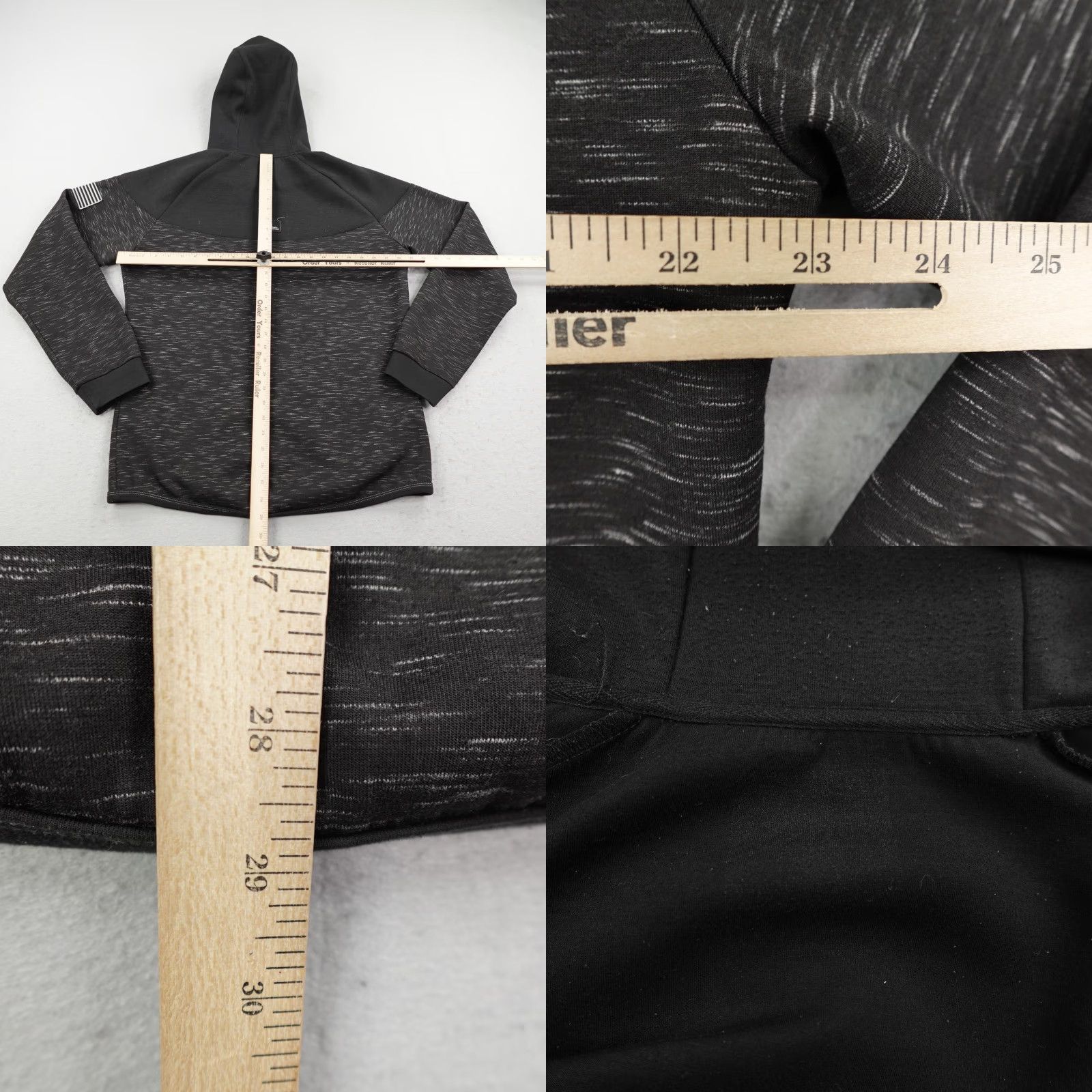 Industrie Freedom Industries Hoodie Mens Large Black Gray Jacket USA Flag Patriotic Zip Up Size US L / EU 52-54 / 3 - 8 Thumbnail