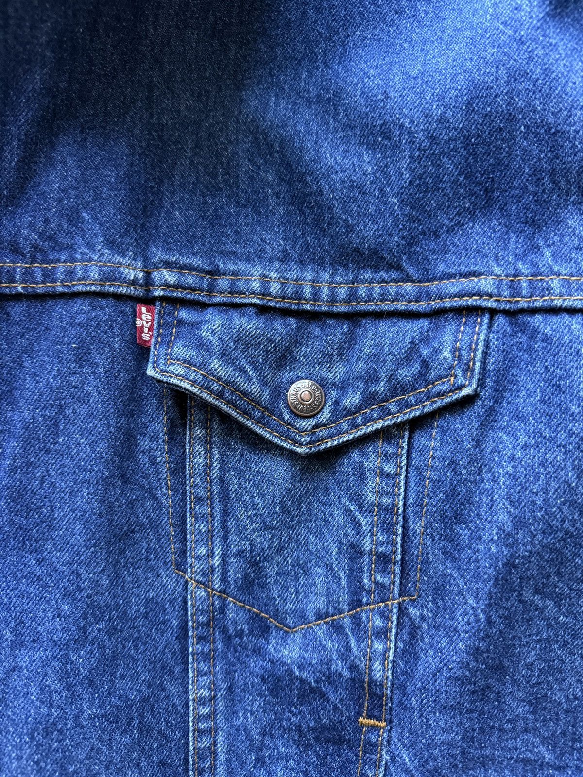 Levi's Vintage Clothing 80’s Long Denim Sherpa Jacket USA Made Size US XL / EU 56 / 4 - 3 Thumbnail