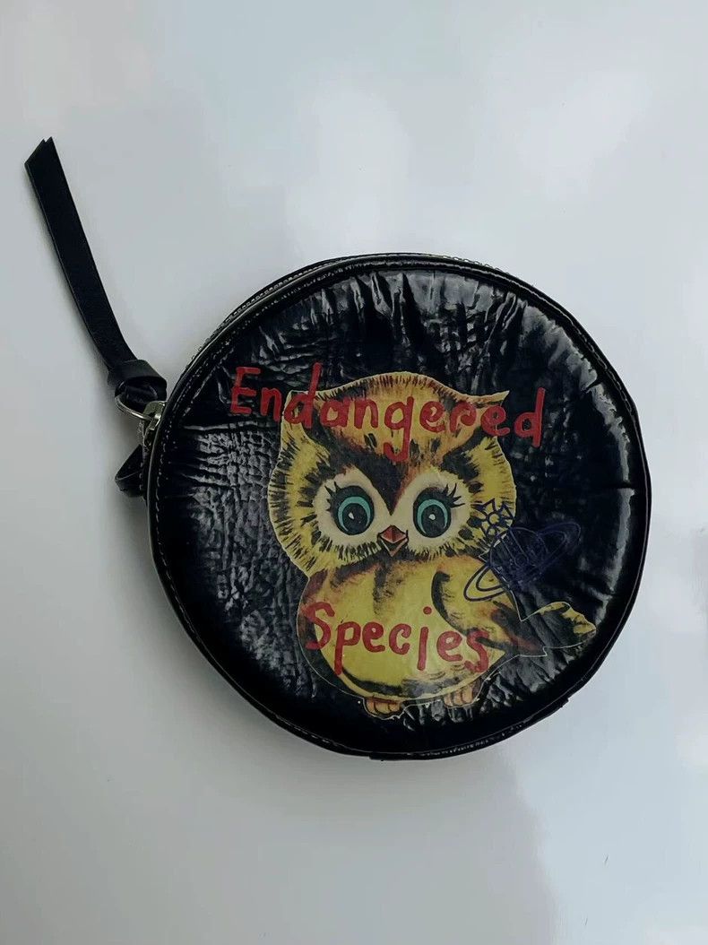 Vivienne Westwood Vivienne Westwood Owl single shoulder enamel small round b Size ONE SIZE - 3 Thumbnail
