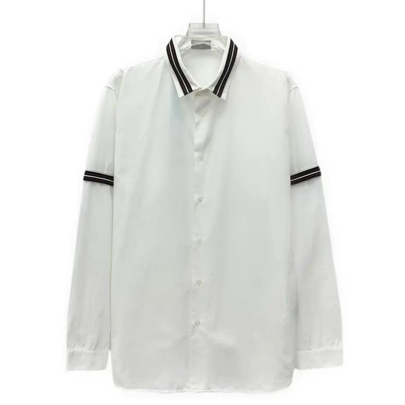 Dior Dior White Cotton Long Sleeve Men's Shirt 0089 Size US M / EU 48-50 / 2 - 1 Thumbnail