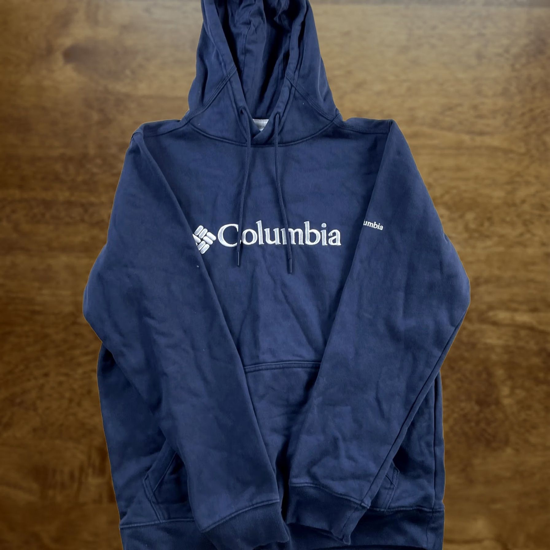 Vintage Columbia Hoodie Mens Medium Blue Fleece Pullover Hooded Pockets Logo Sweatshirt Size US M / EU 48-50 / 2 - 1 Thumbnail